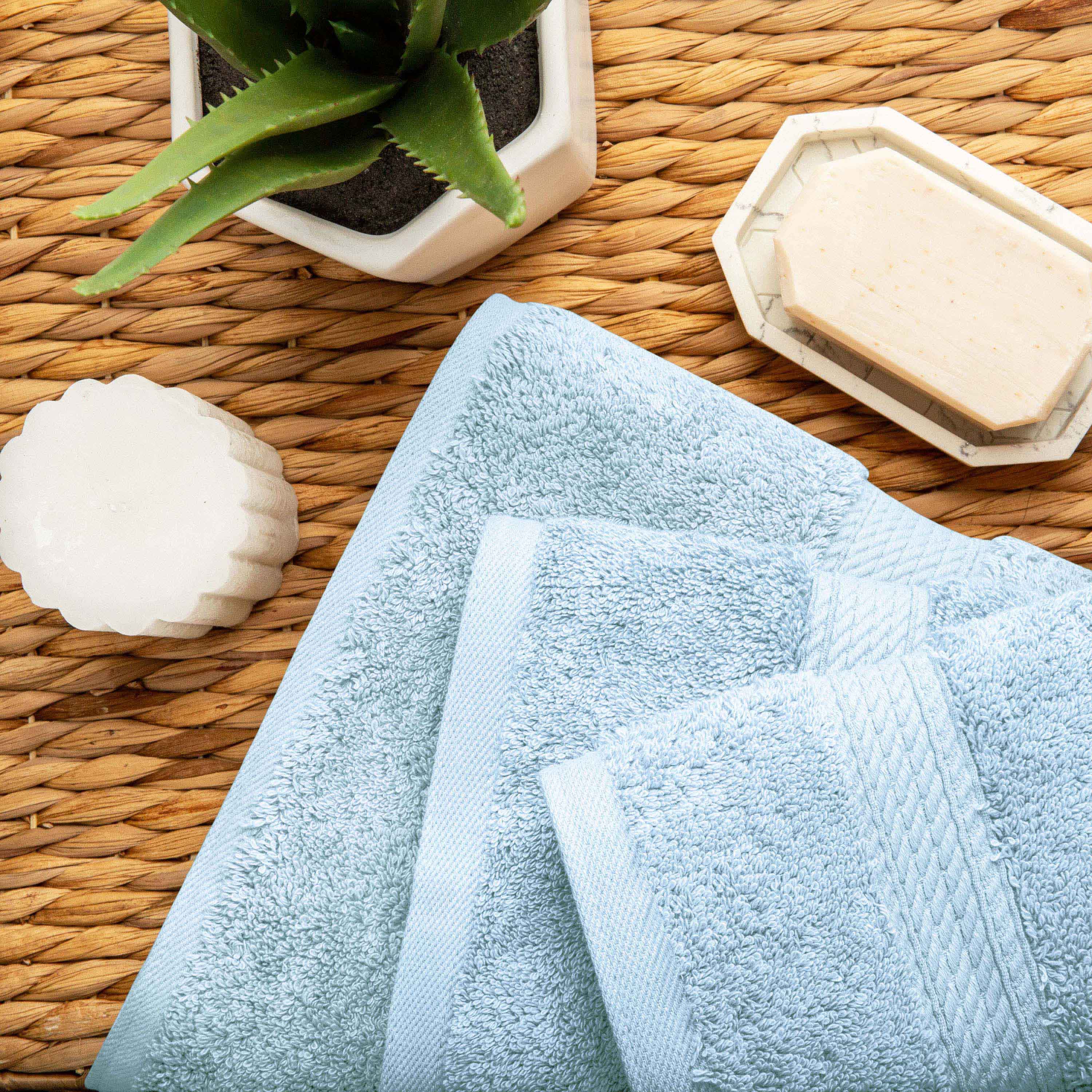 Egyptian Cotton Pile Plush Heavyweight Luxury Soft 8-Piece Towel Set - Omnigoodsstore