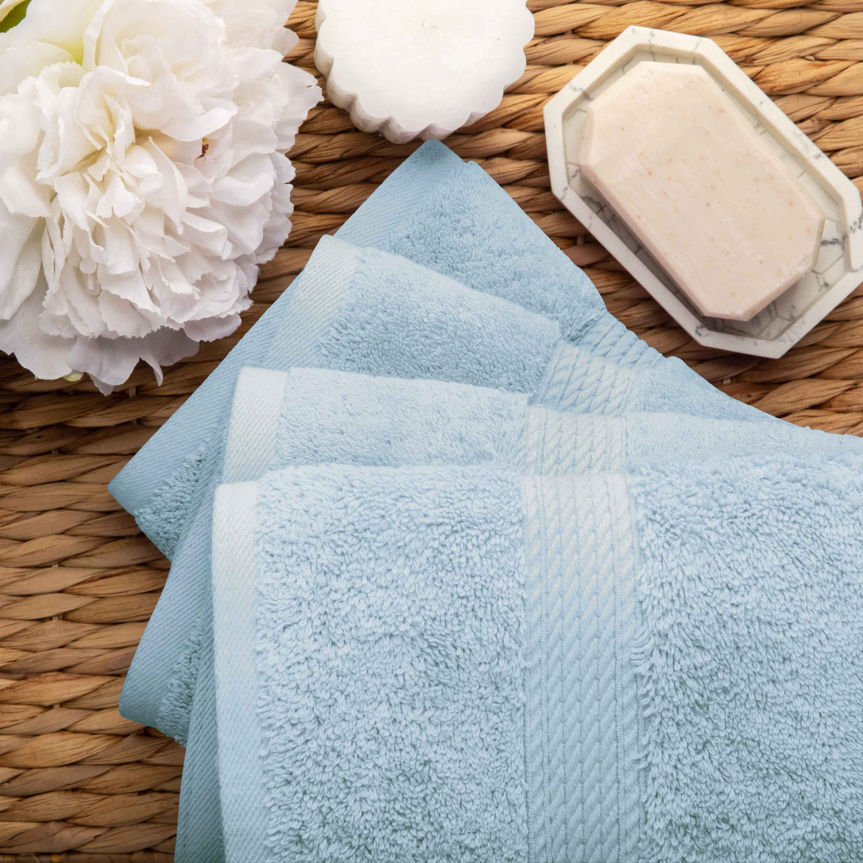 Egyptian Cotton Pile Plush Heavyweight Luxury Soft Hand Towel Set of 4 - Omnigoodsstore