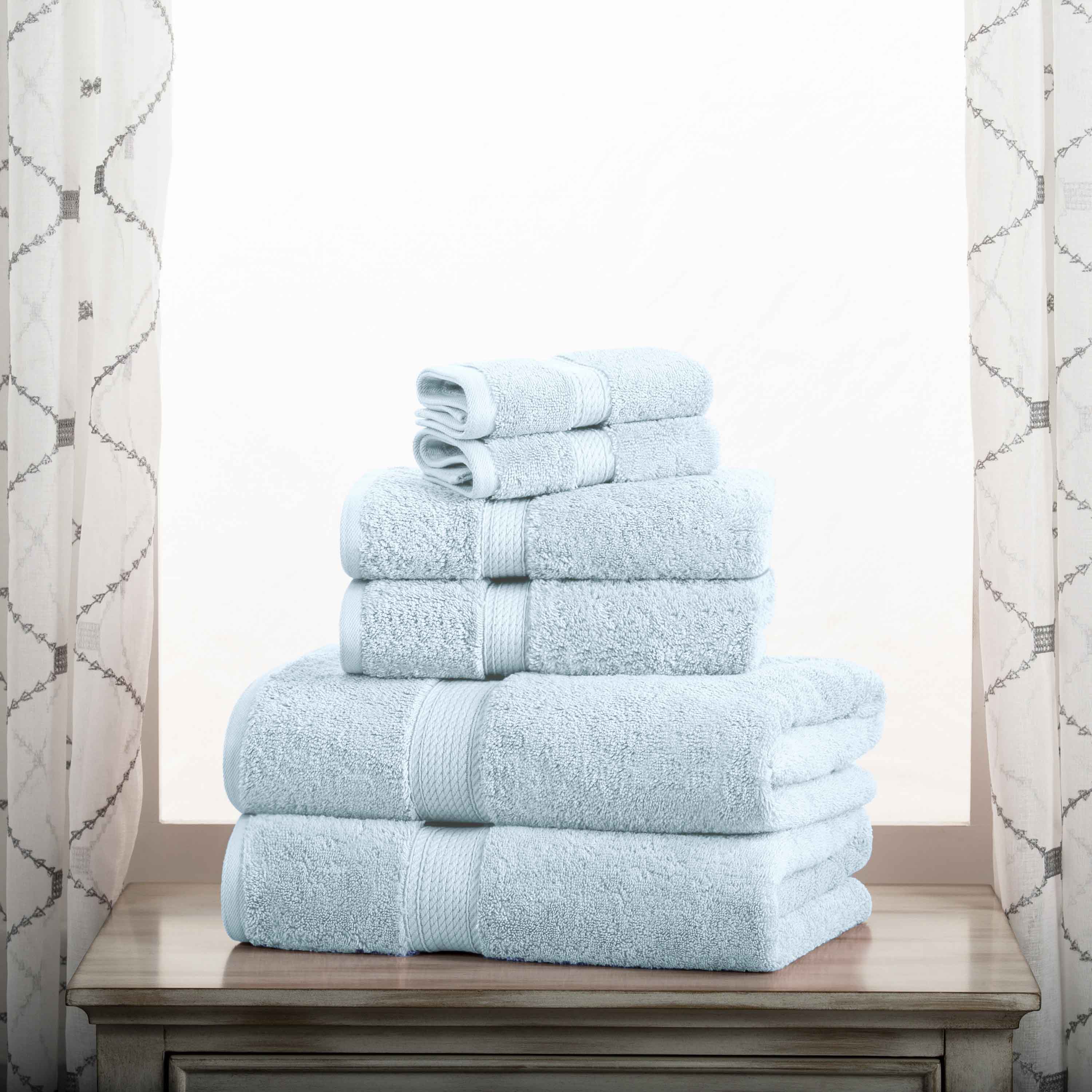 Egyptian Cotton Pile Plush Heavyweight Luxury Soft 6-Piece Towel Set - Omnigoodsstore