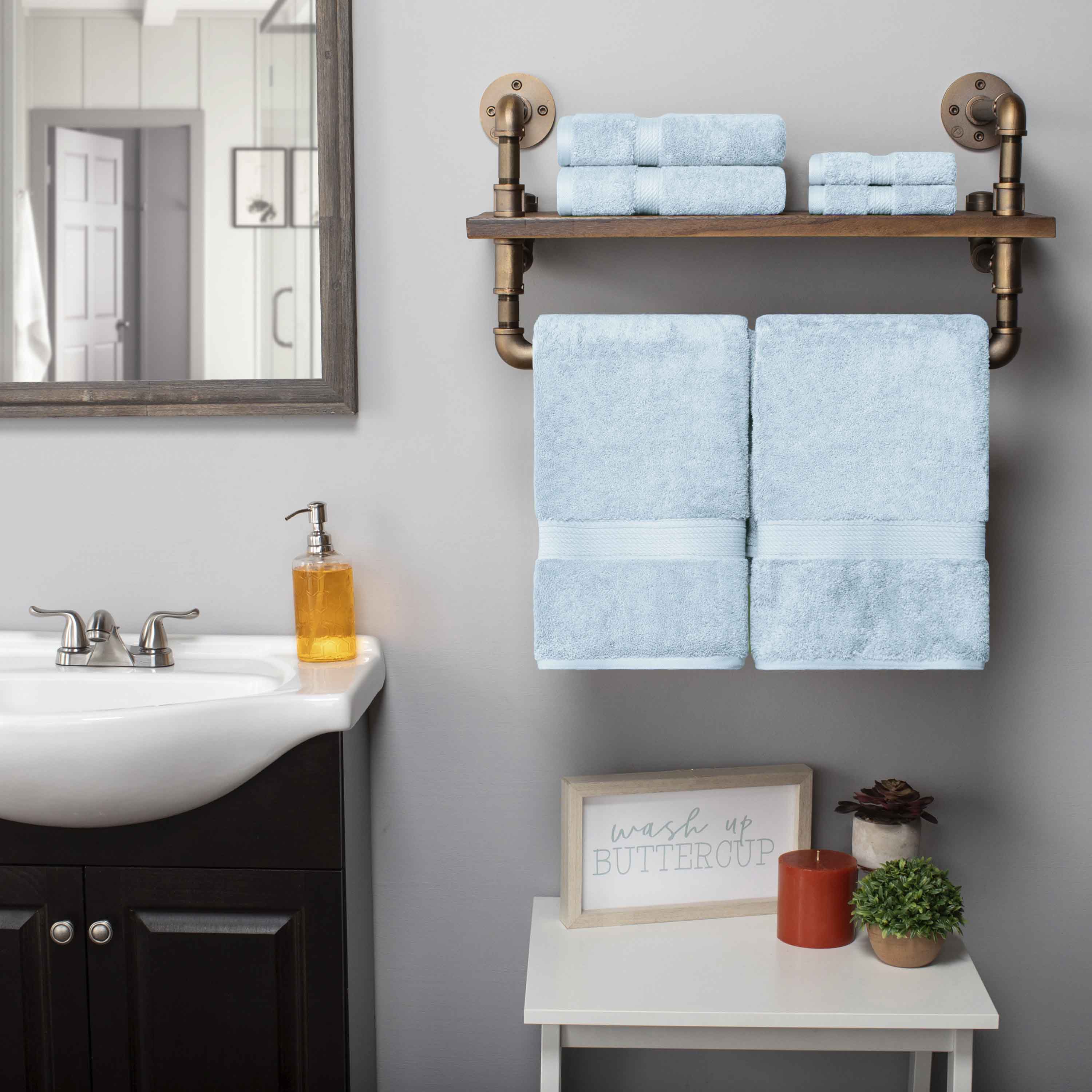 Egyptian Cotton Pile Plush Heavyweight Luxury Soft 6-Piece Towel Set - Omnigoodsstore