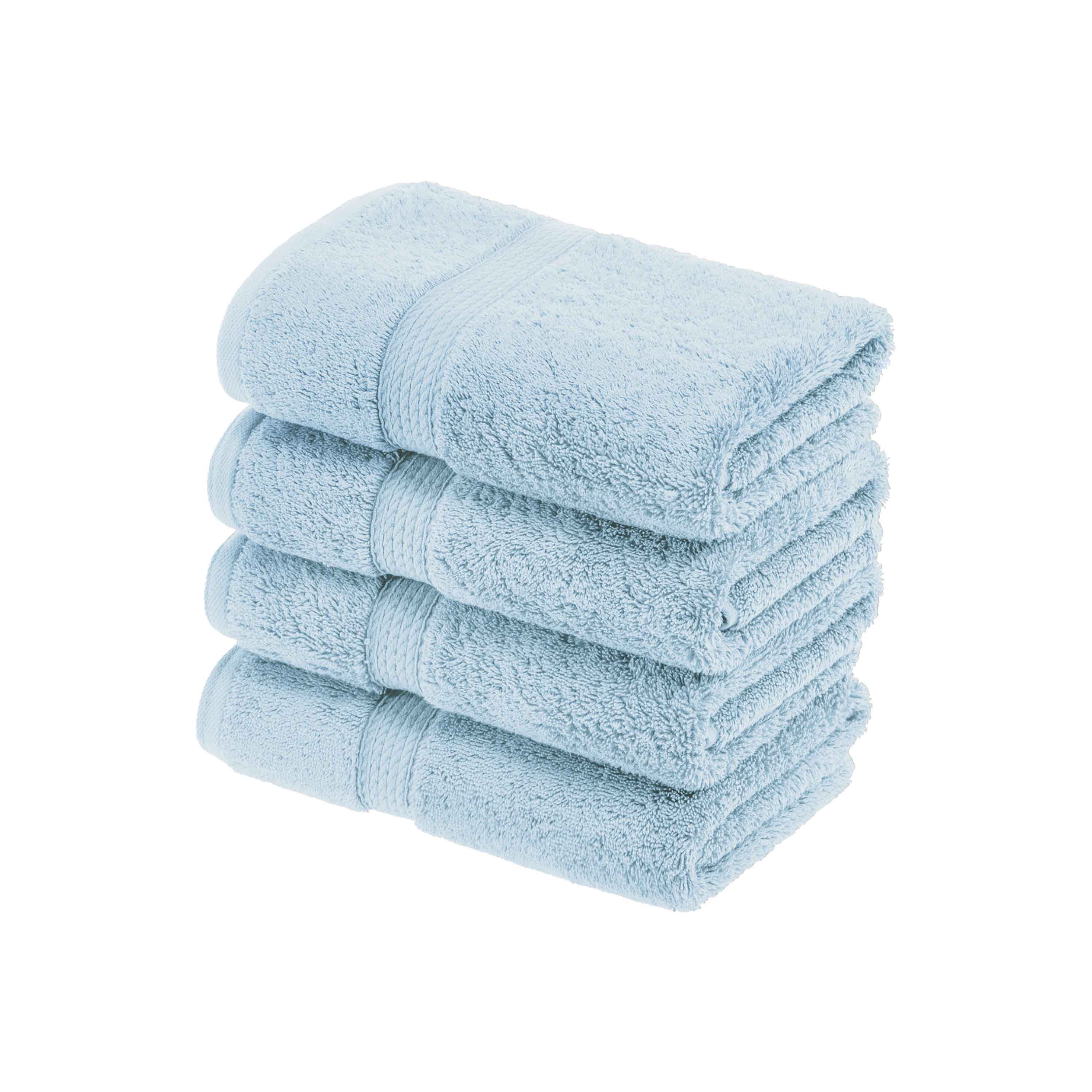 Egyptian Cotton Pile Plush Heavyweight Luxury Soft Hand Towel Set of 4 - Omnigoodsstore