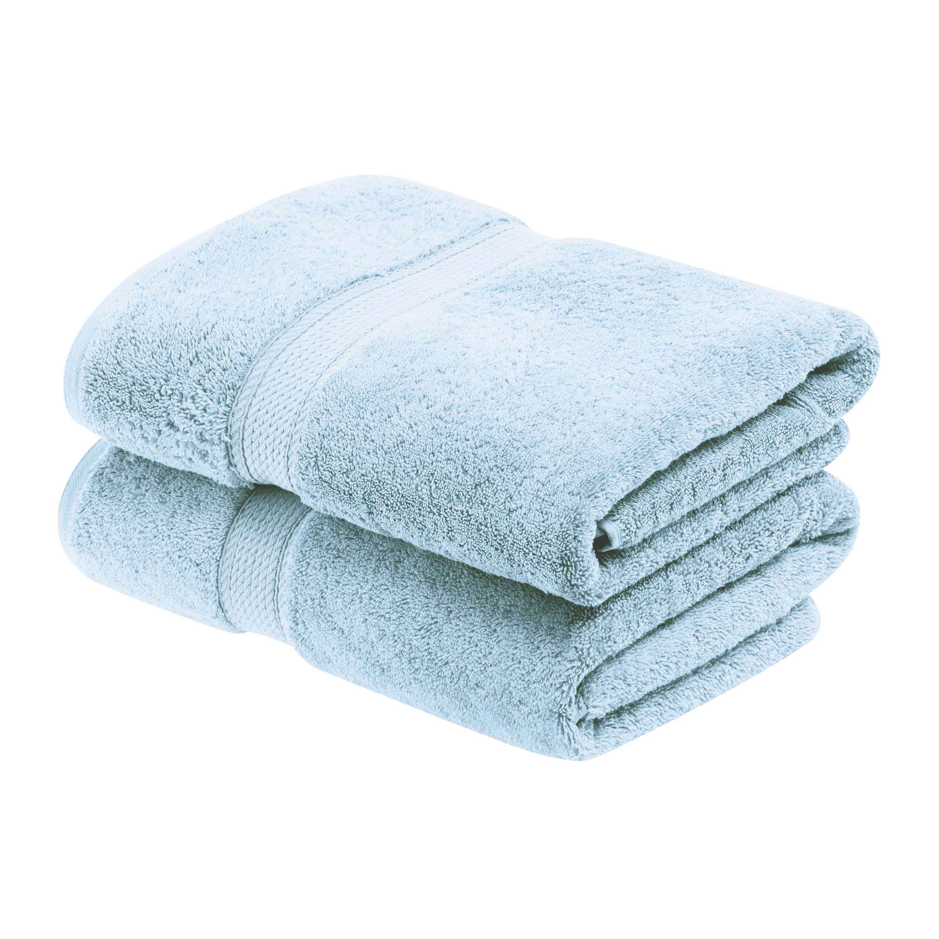 Egyptian Cotton Pile Plush Heavyweight Soft 2 Piece Bath Towel Set - Omnigoodsstore