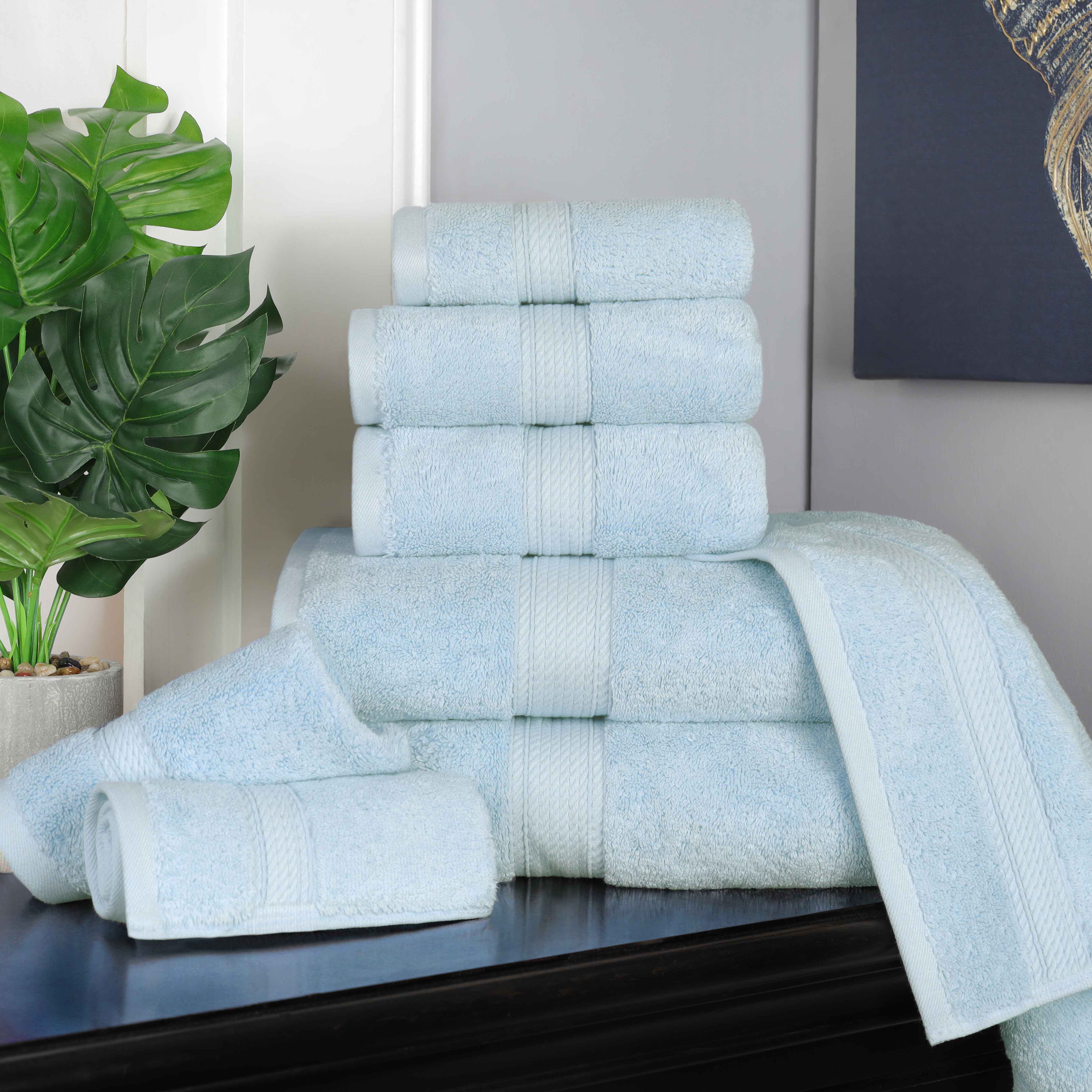 Egyptian Cotton Pile Plush Heavyweight Luxury Soft 8-Piece Towel Set - Omnigoodsstore