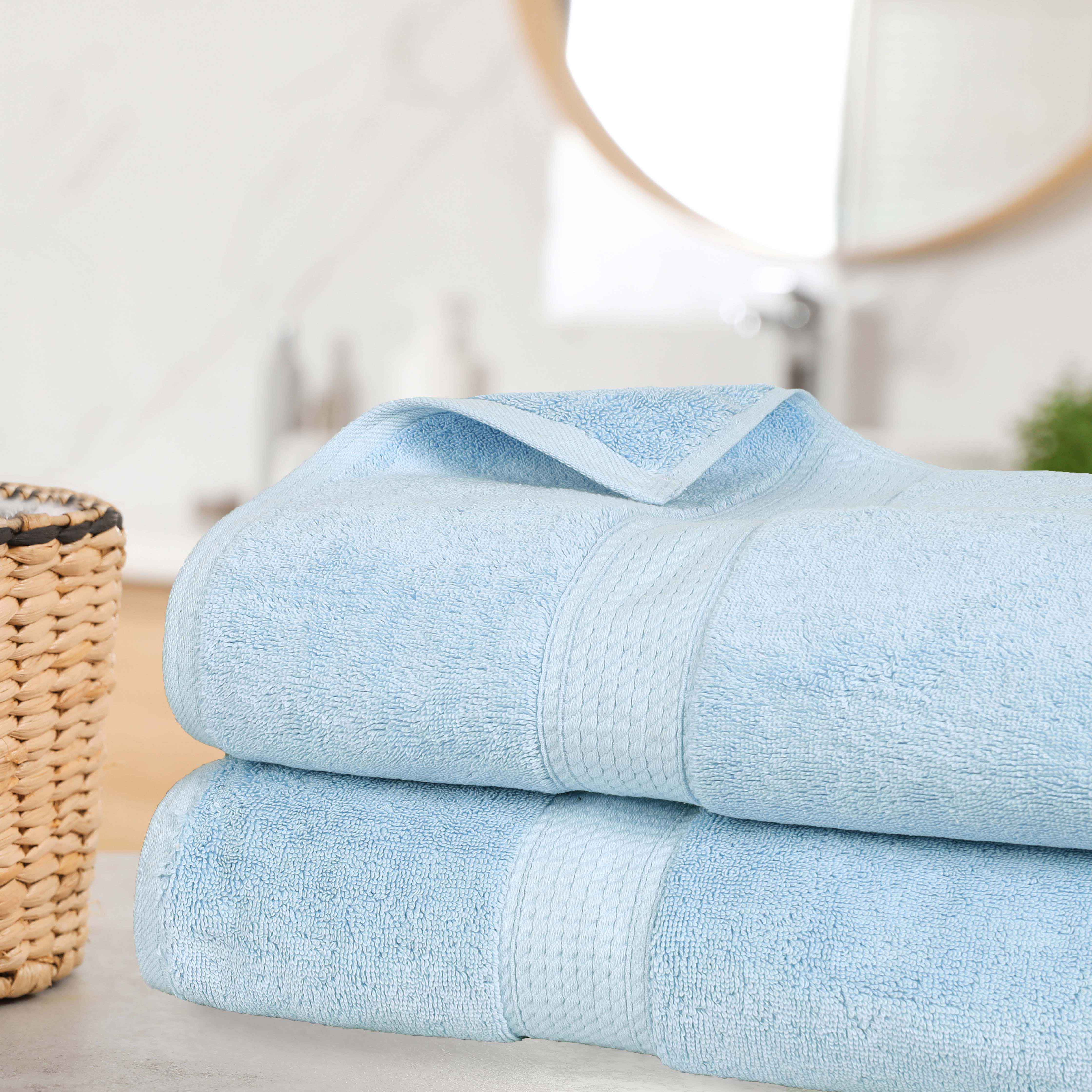 Egyptian Cotton Pile Plush Heavyweight Luxury Soft Bath Sheet Set of 2 - Omnigoodsstore