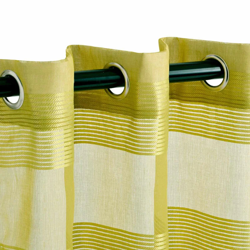 Dalisto Rope Textured Sheer Curtain Set of 2 with Grommet Top Header - Omnigoodsstore