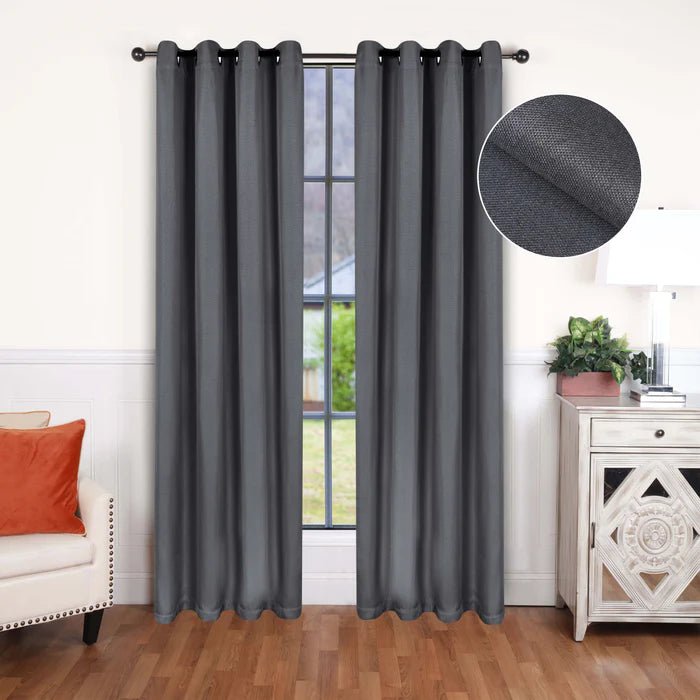 Linen Washable Room Darkening Blackout Curtain Panel Set - Omnigoodsstore