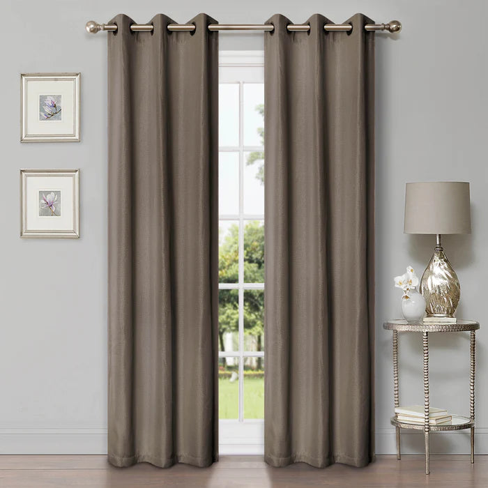 Linen Washable Room Darkening Blackout Curtain Panel Set - Omnigoodsstore