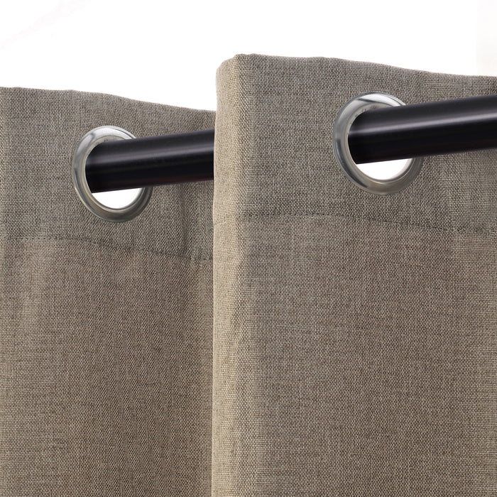 Linen Washable Room Darkening Blackout Curtain Panel Set - Omnigoodsstore
