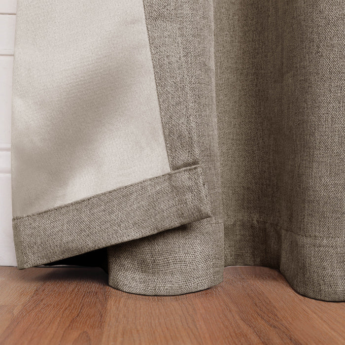 Linen Washable Room Darkening Blackout Curtain Panel Set - Omnigoodsstore