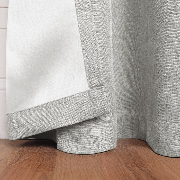 Linen Washable Room Darkening Blackout Curtain Panel Set - Omnigoodsstore