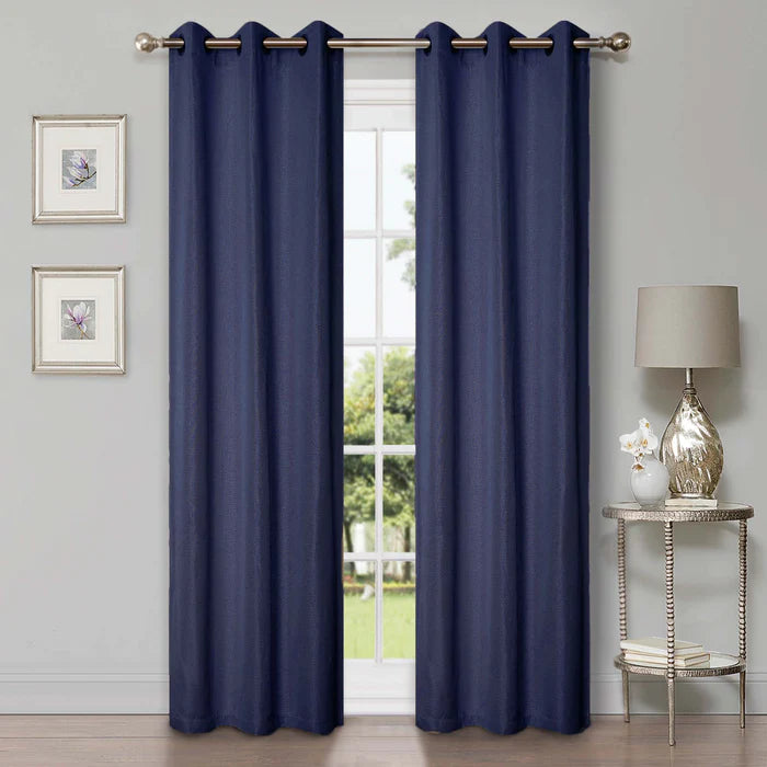 Linen Washable Room Darkening Blackout Curtain Panel Set - Omnigoodsstore