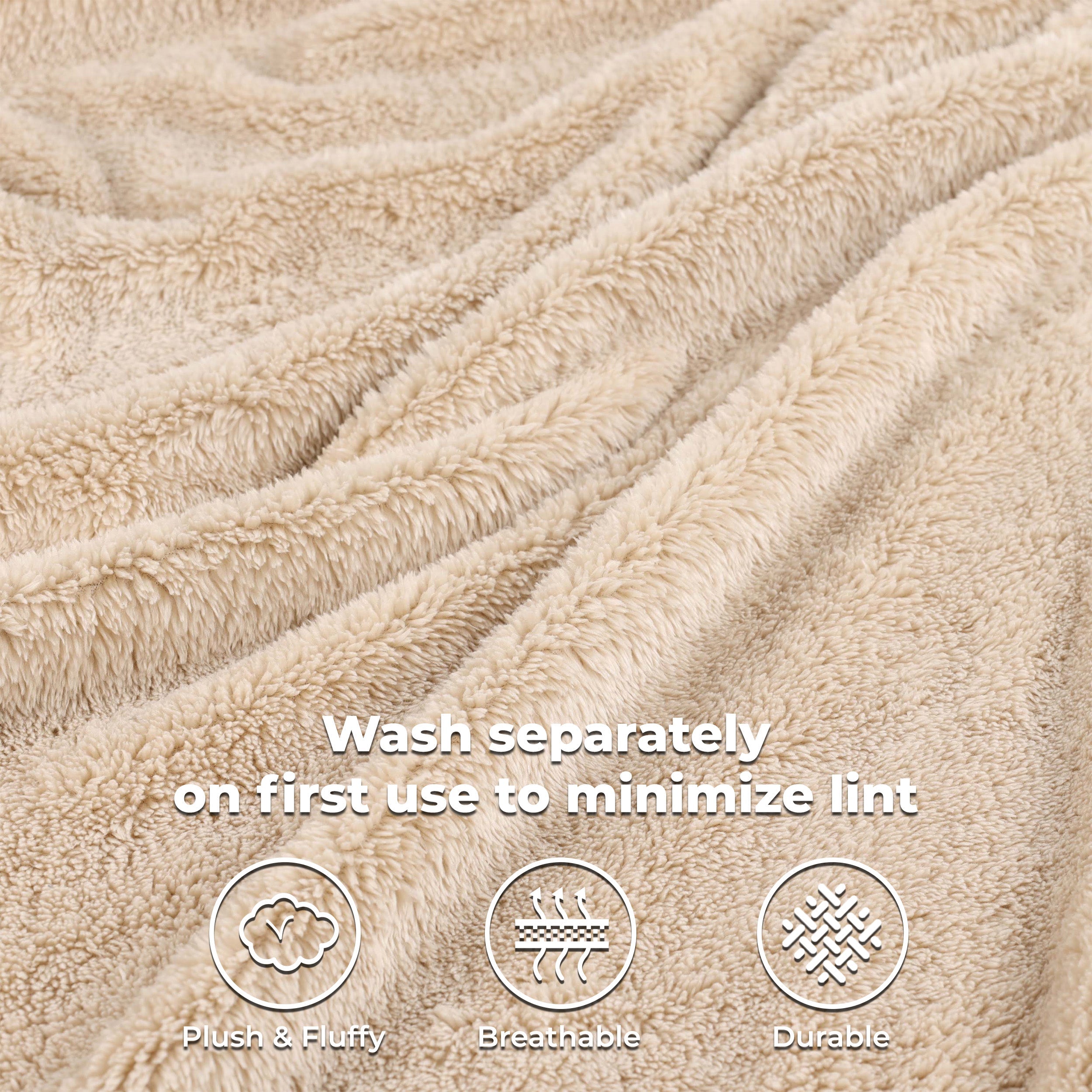 Classic Solid Fleece Plush Medium Weight Fluffy Soft Blanket - Omnigoodsstore