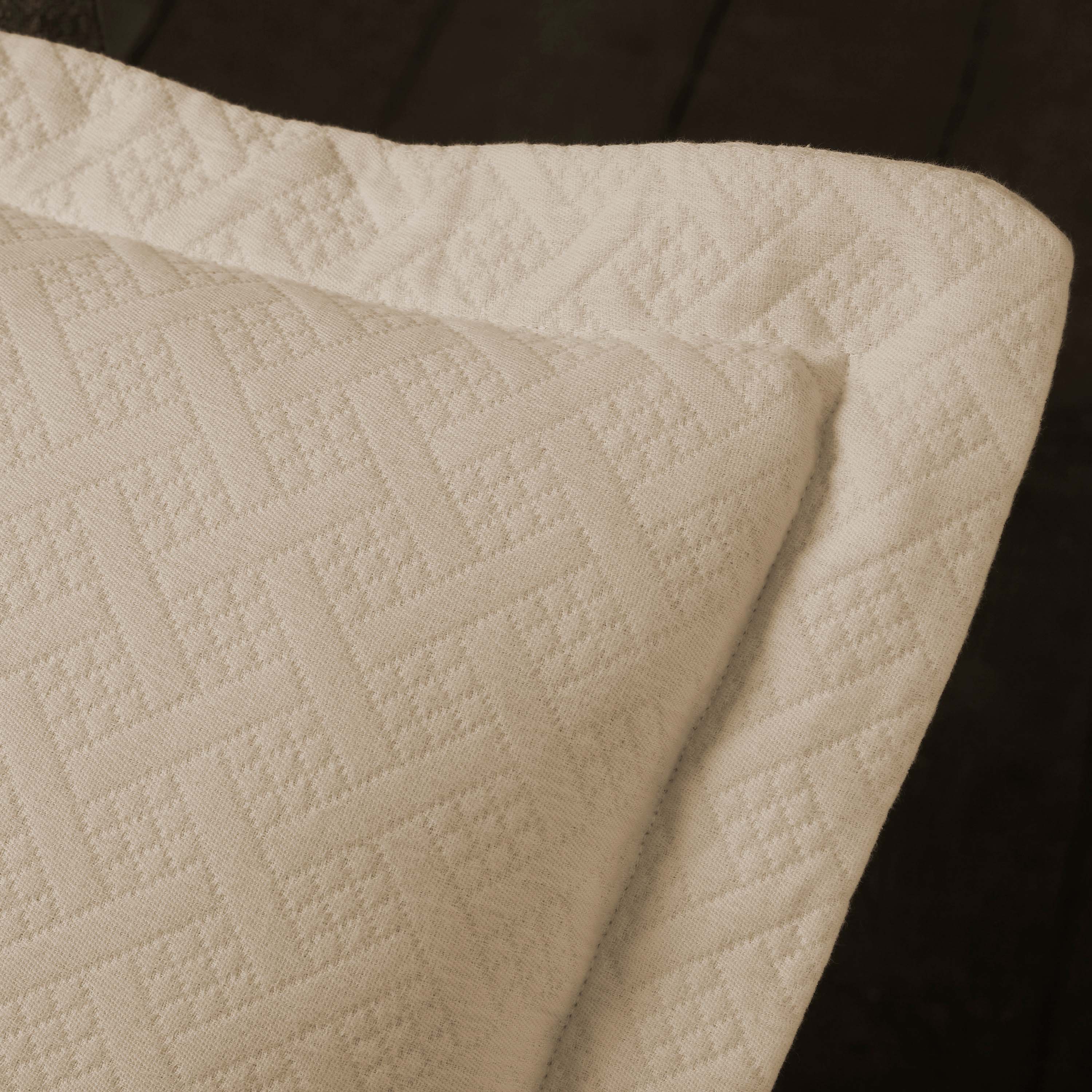 Basket Weave Matelasse Cotton Bedspread Set - Omnigoodsstore