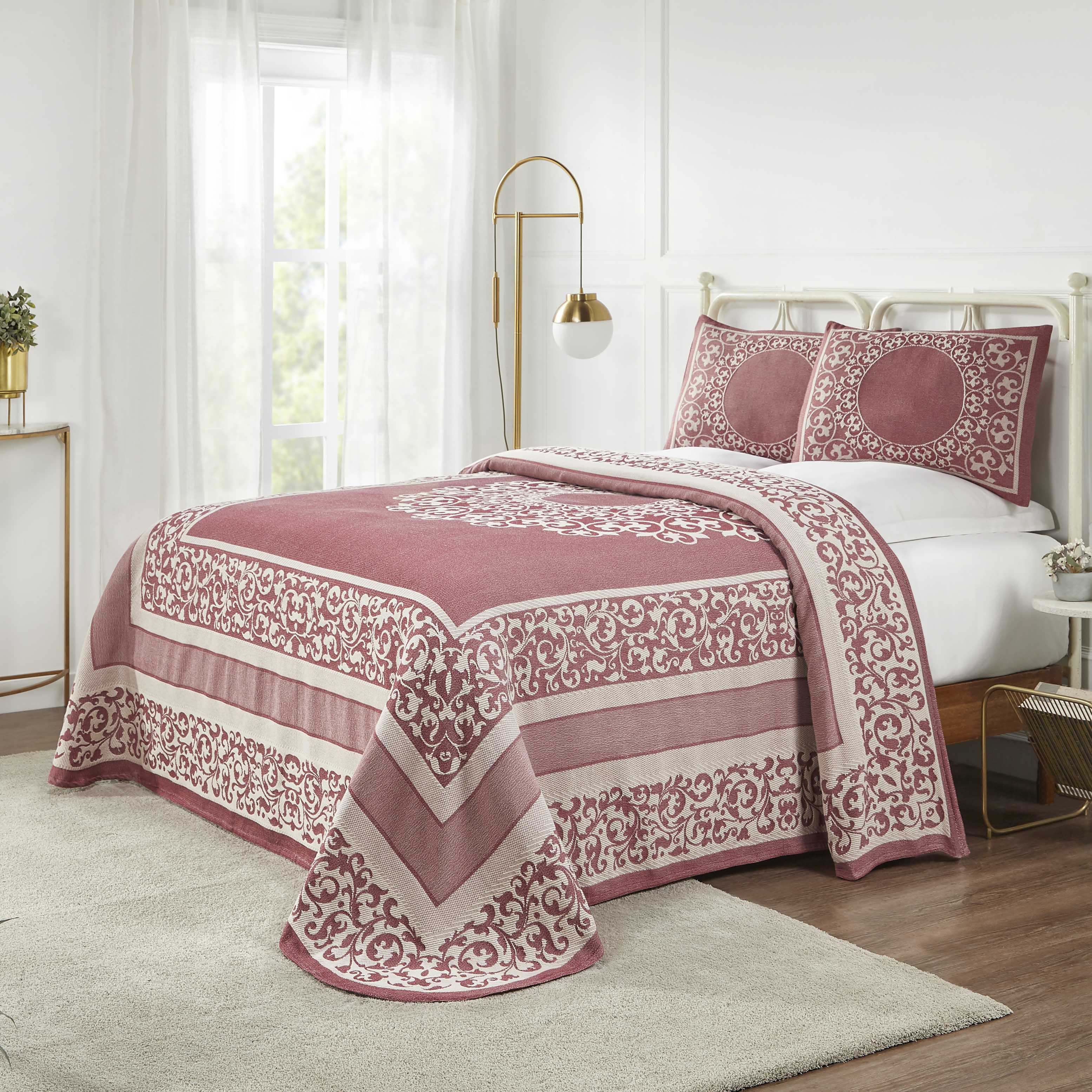 Boho Mandala Cotton Blend Woven Jacquard Bedspread Set - Omnigoodsstore