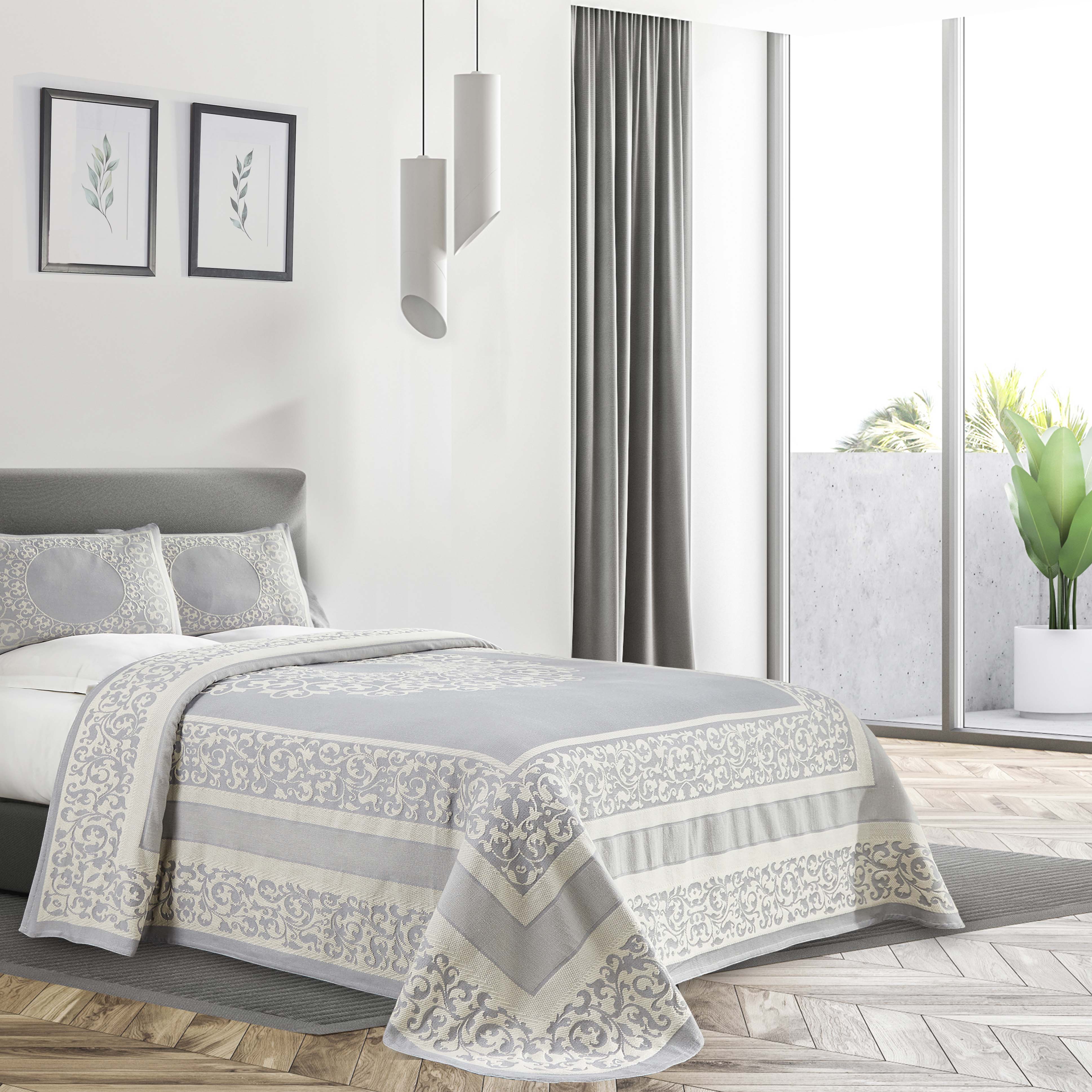 Boho Mandala Cotton Blend Woven Jacquard Bedspread Set - Omnigoodsstore