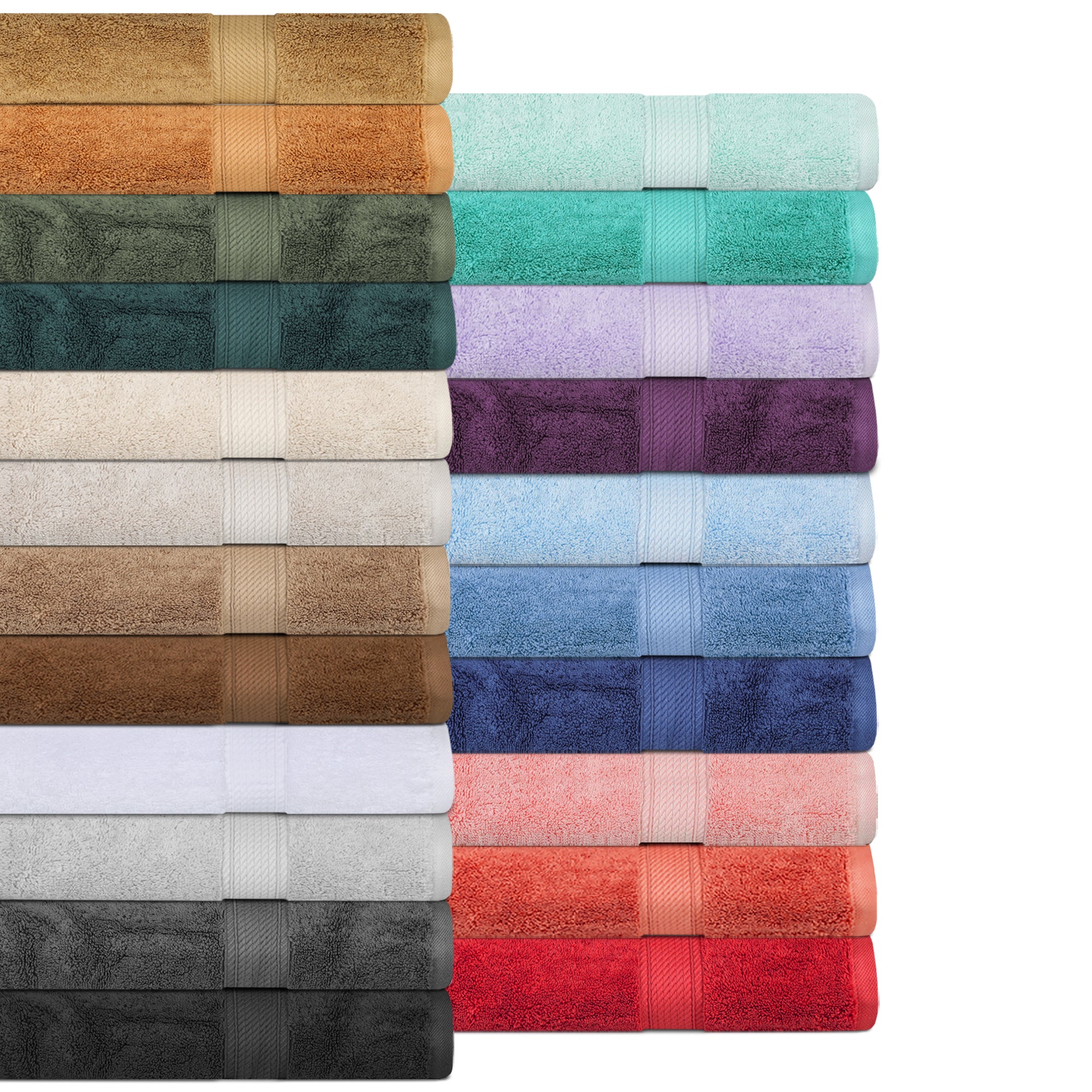 Egyptian Cotton Pile Plush Heavyweight Luxury Soft Face Towel Set of 6 - Omnigoodsstore