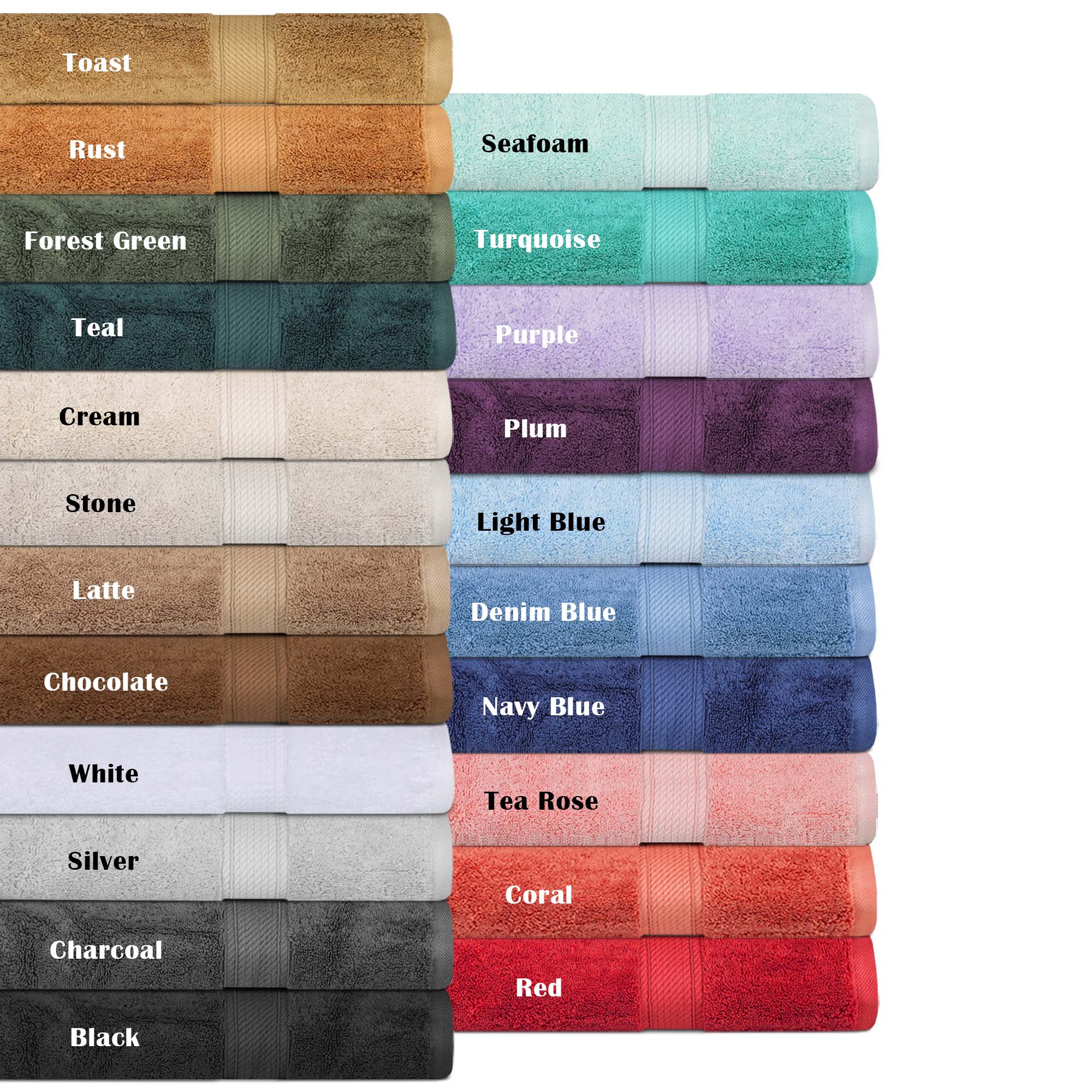 Egyptian Cotton Pile Plush Heavyweight Luxury Soft 6-Piece Towel Set - Omnigoodsstore