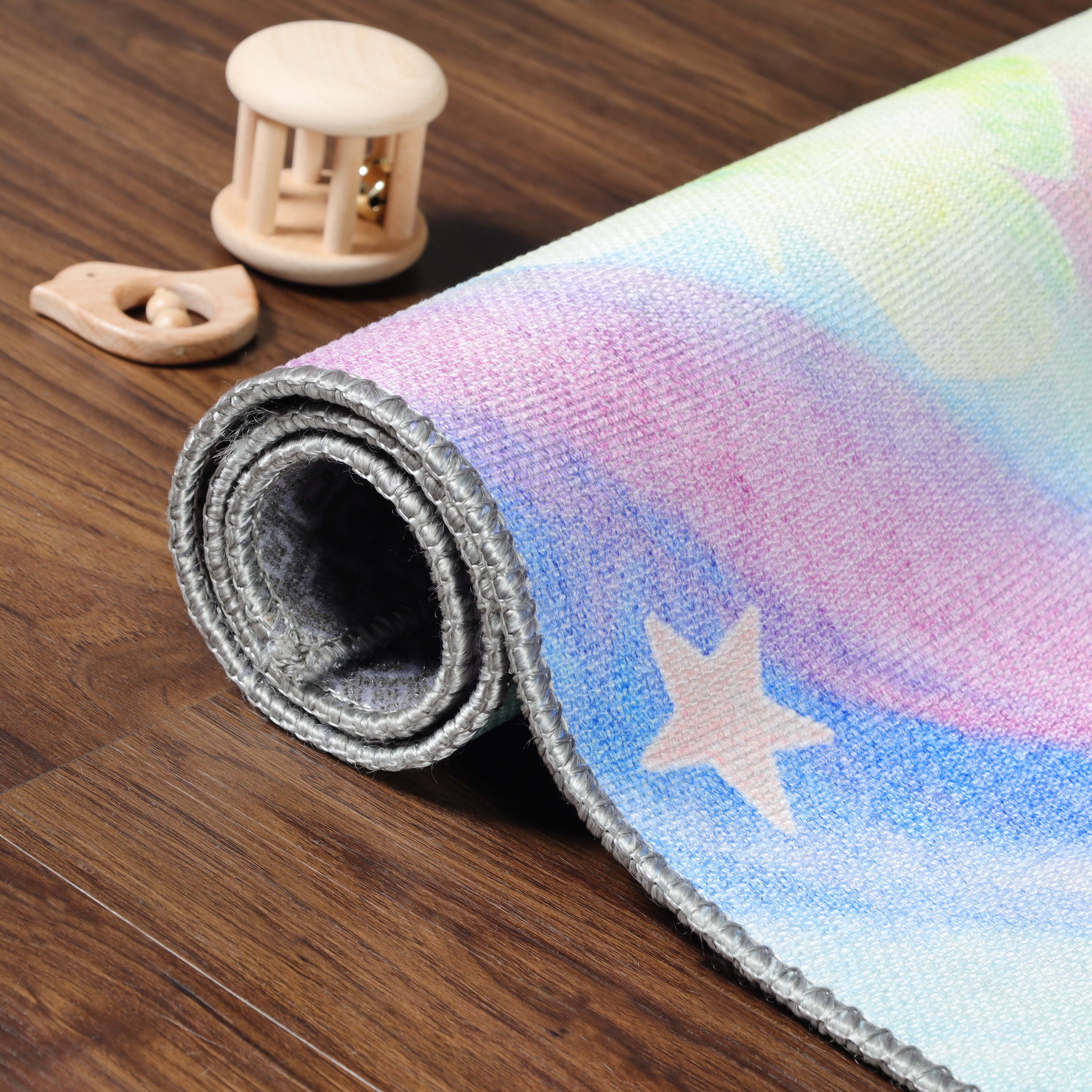 Butterfly Non-Slip Kids Playroom Nursery Washable Indoor Area Rug - Omnigoodsstore