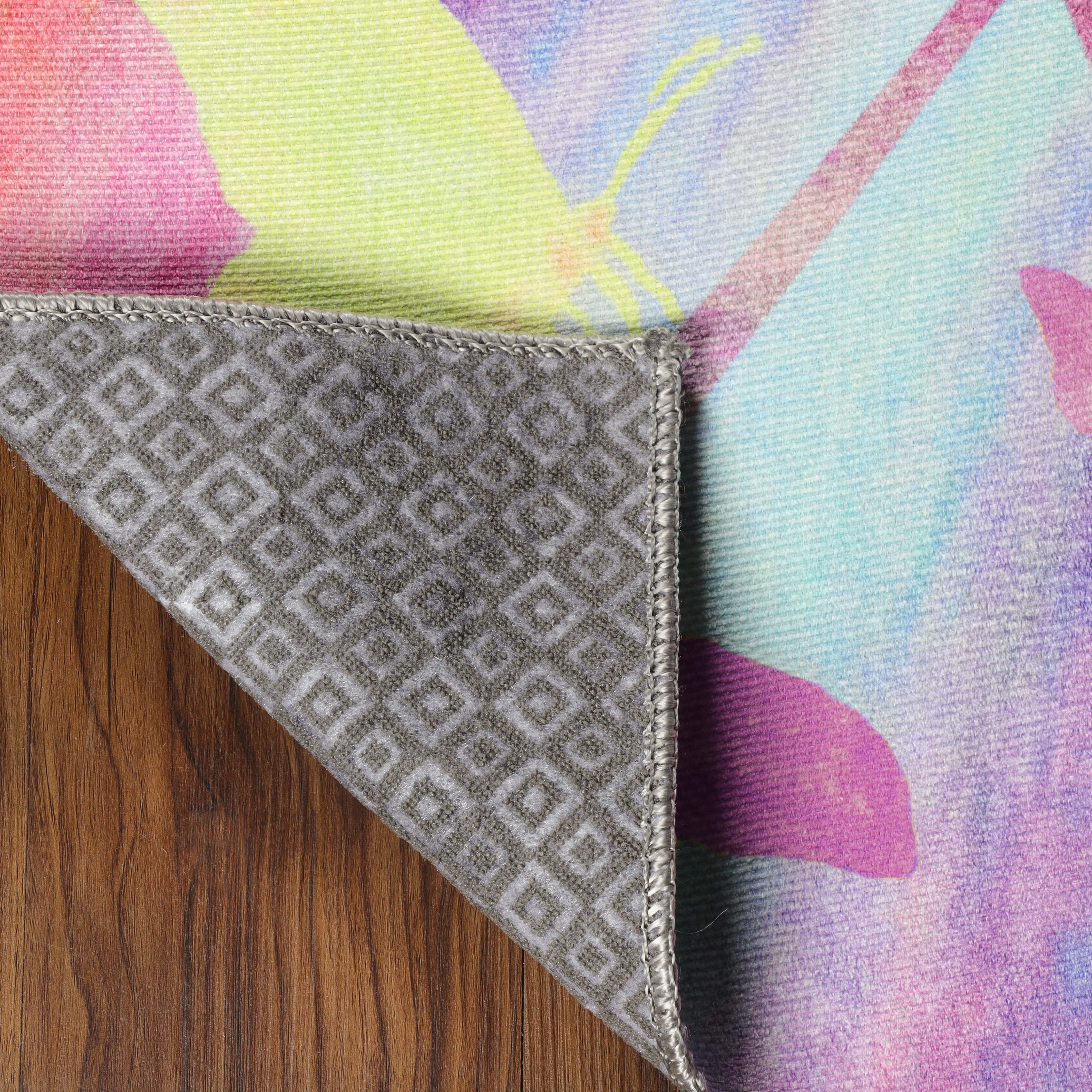 Butterfly Non-Slip Kids Playroom Nursery Washable Indoor Area Rug - Omnigoodsstore