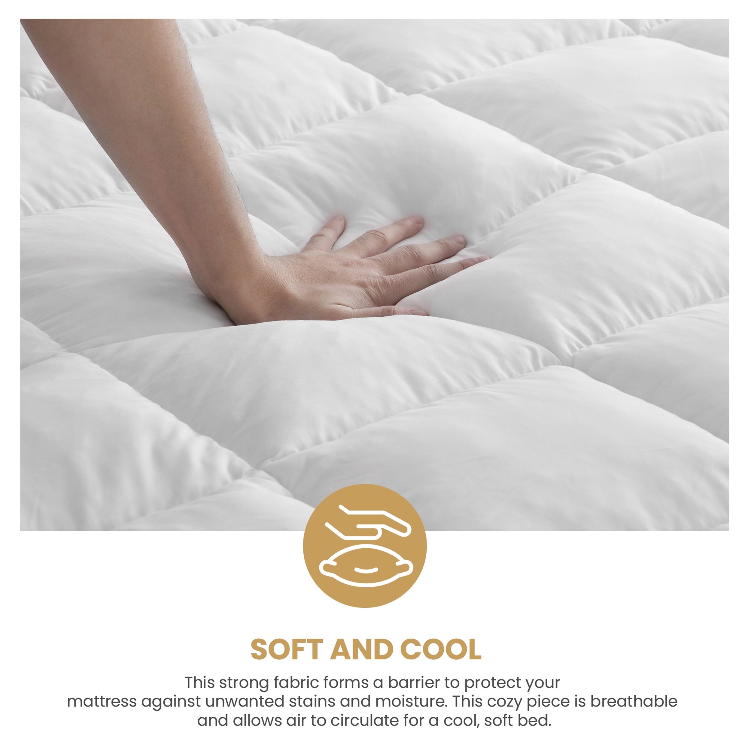 Hypoallergenic Down Alternative 2 Inch Deep Mattress Topper Cover - Omnigoodsstore