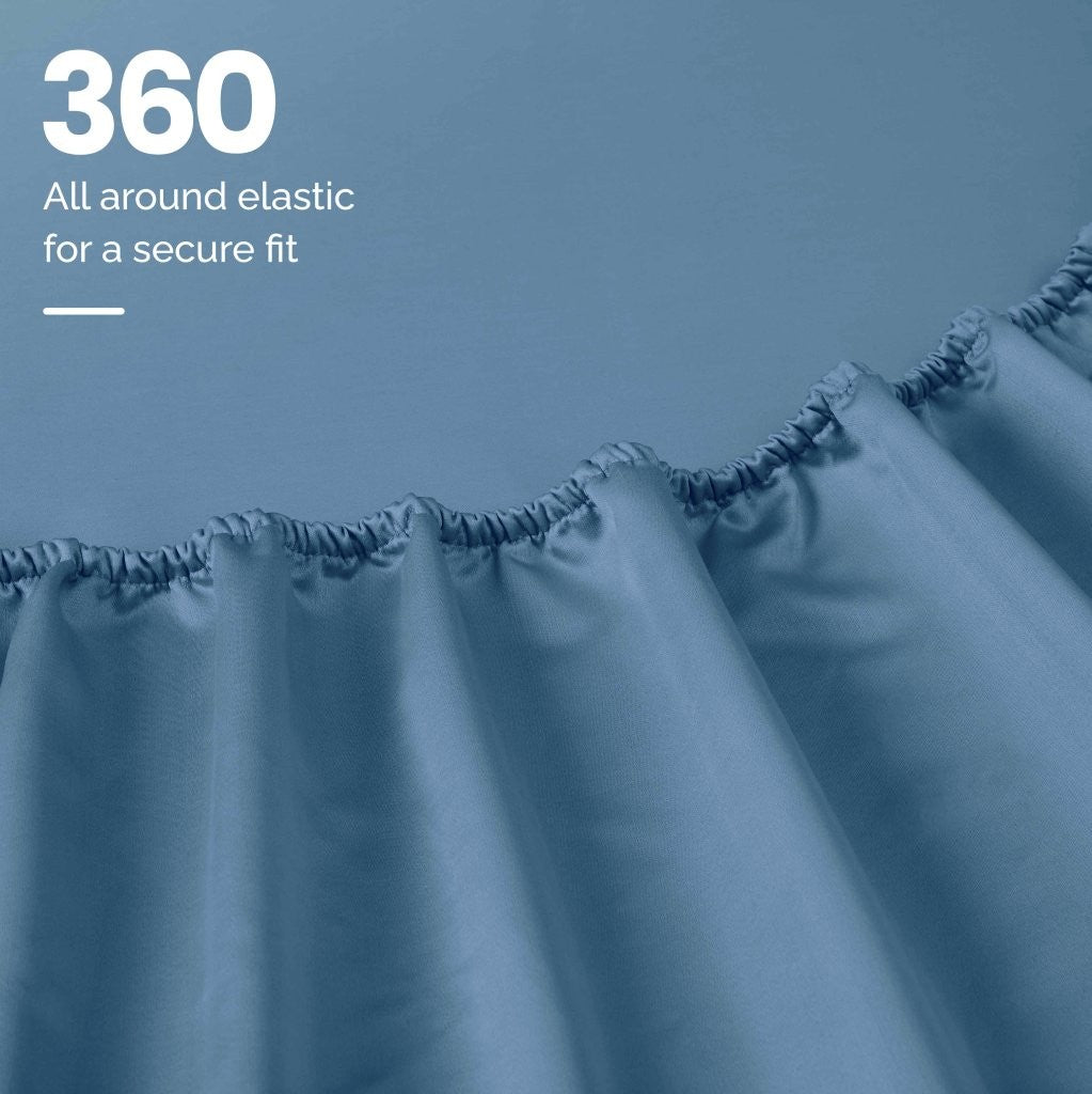 1000 Thread Count Egyptian Cotton Bed Sheet Set Olympic Queen - Omnigoodsstore