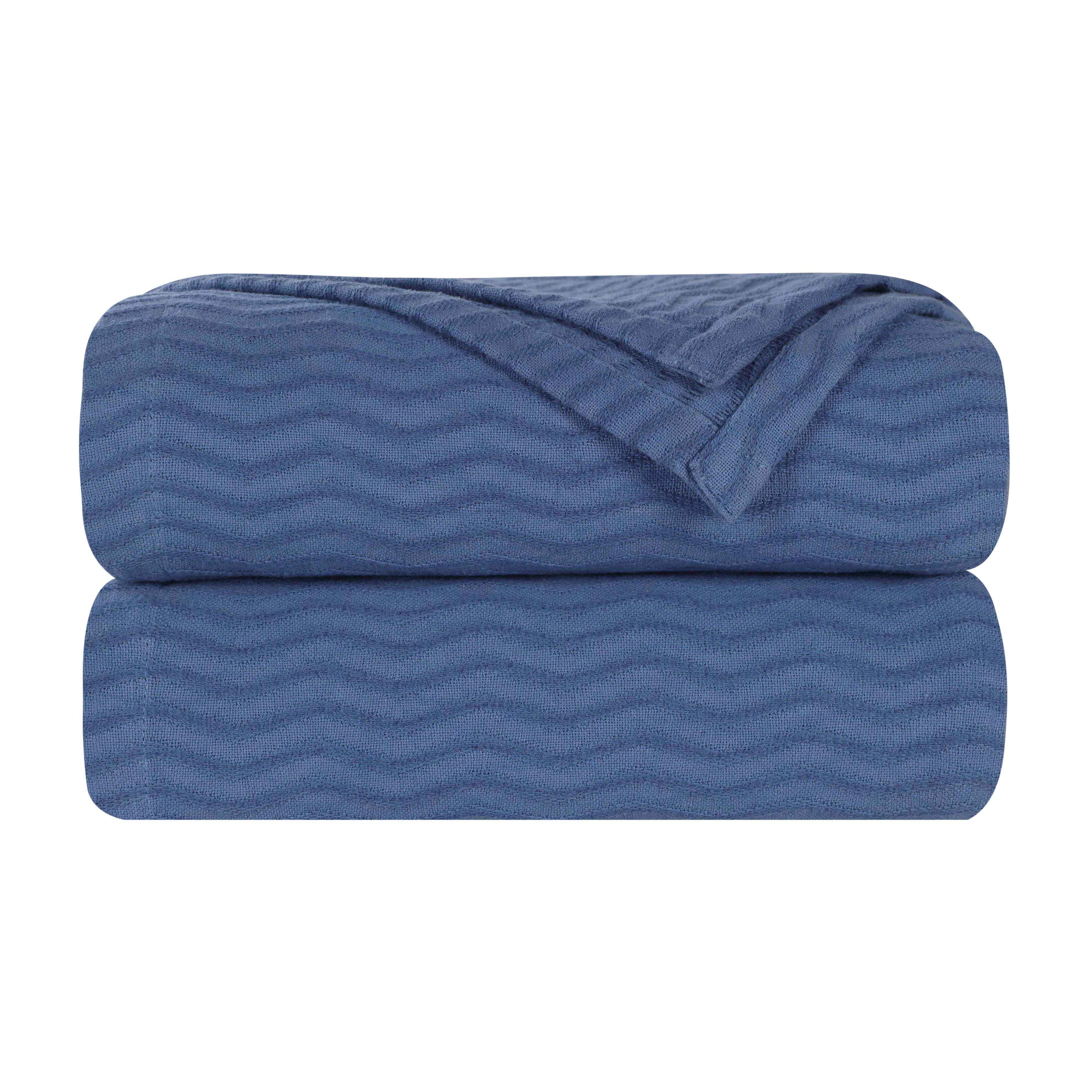 Jena Cotton Textured Chevron Lightweight Woven Blanket - Omnigoodsstore