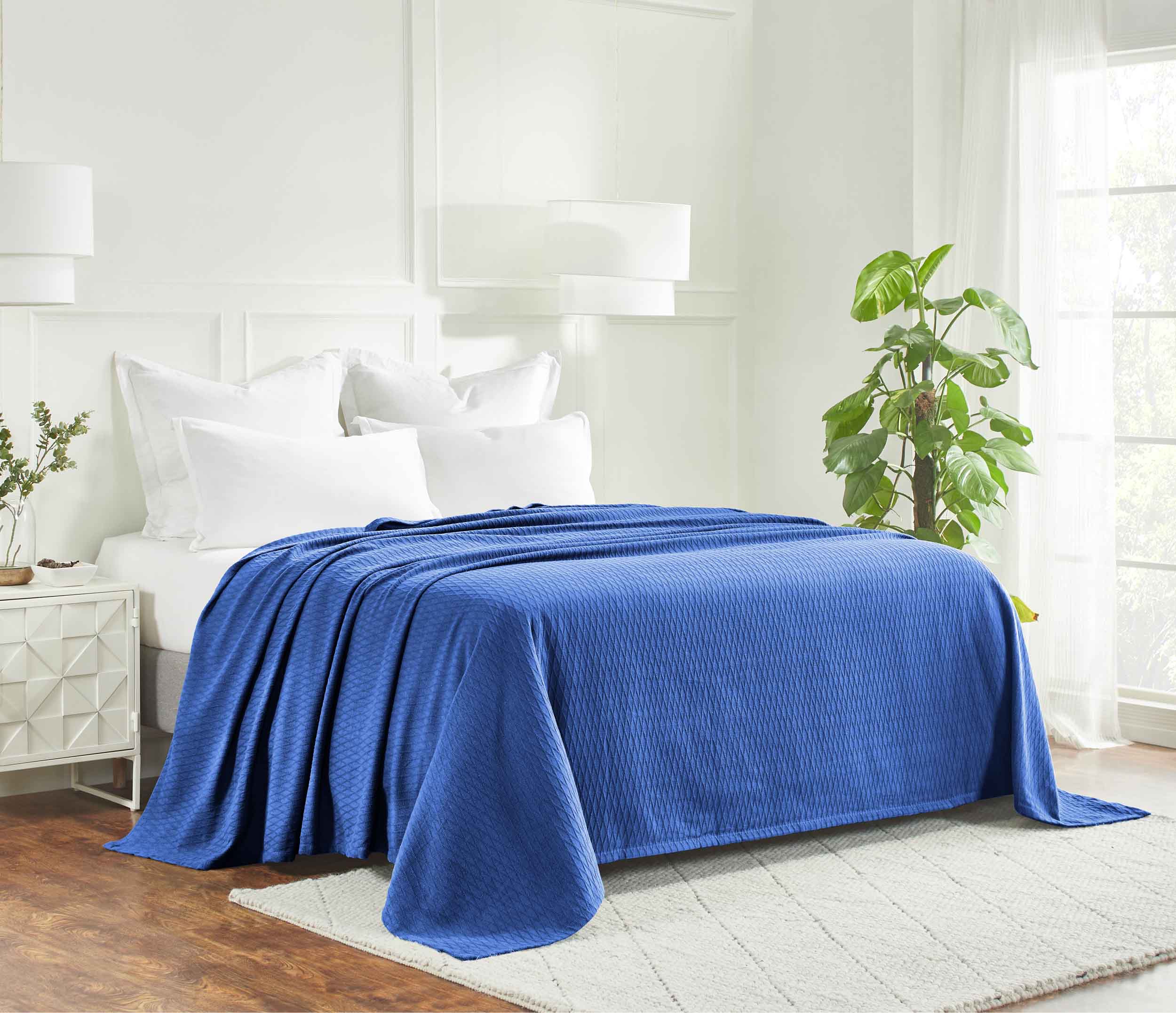 Cotton All Season Diamond Bed Blanket & Sofa Throw - Omnigoodsstore