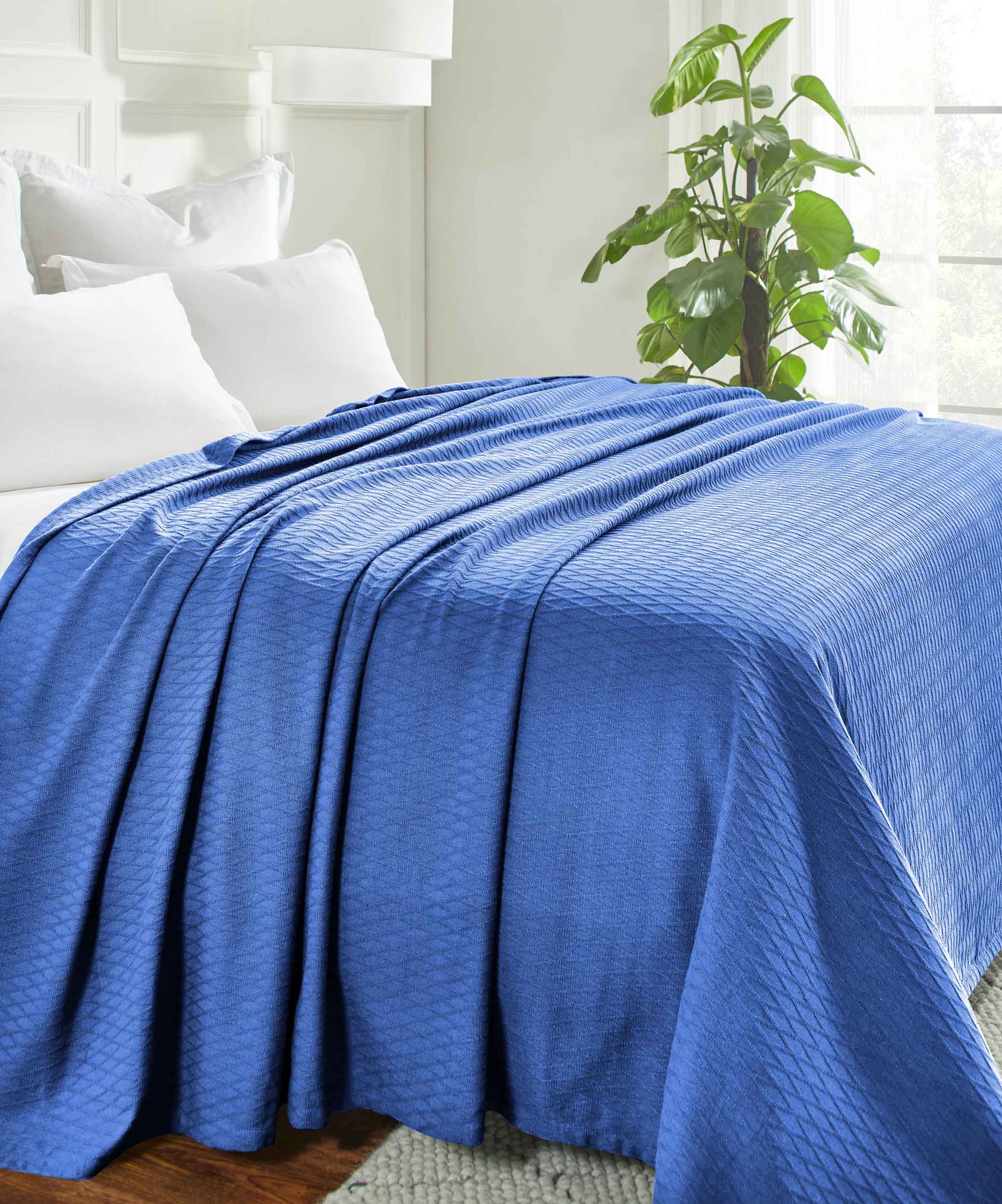 Cotton All Season Diamond Bed Blanket & Sofa Throw - Omnigoodsstore