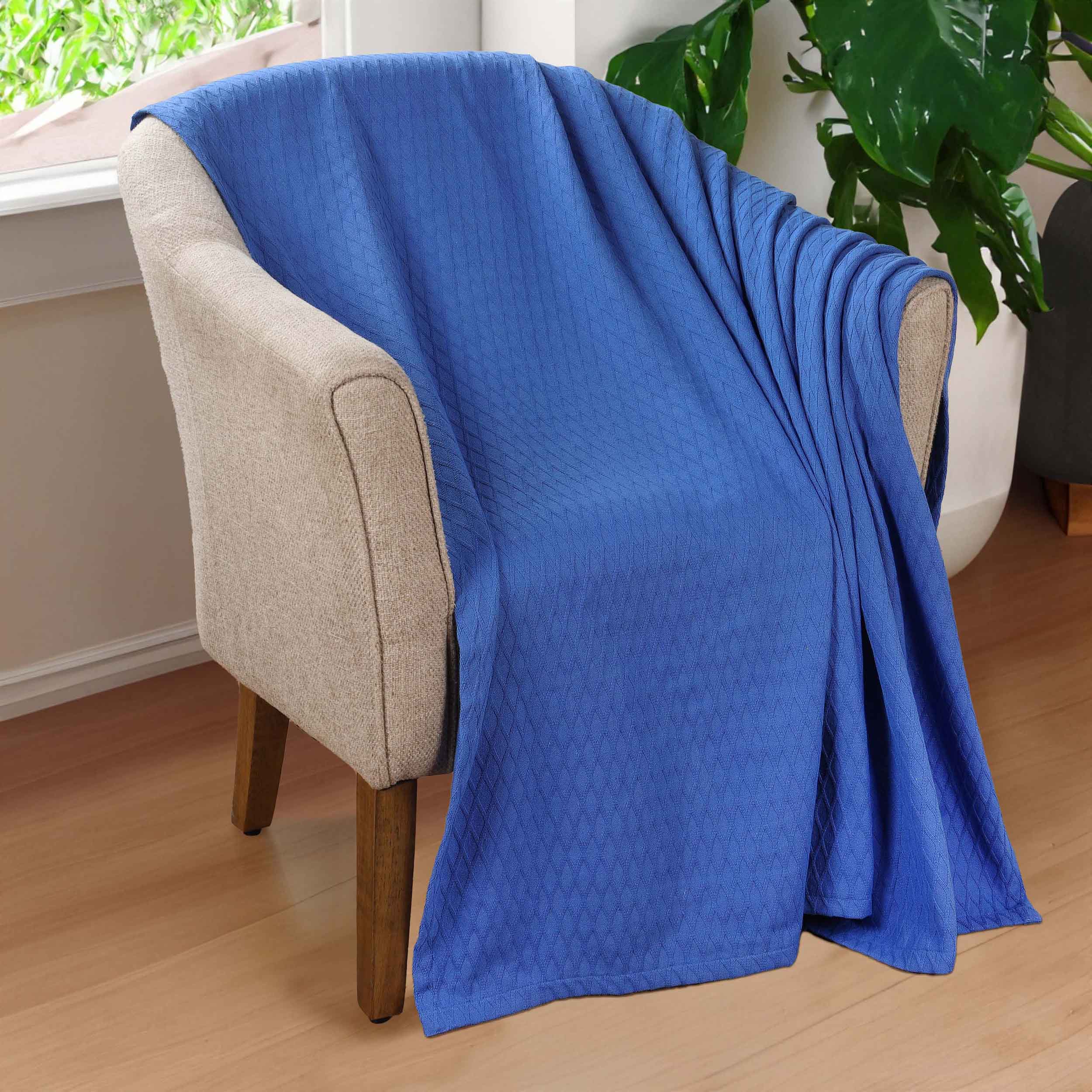 Cotton All Season Diamond Bed Blanket & Sofa Throw - Omnigoodsstore