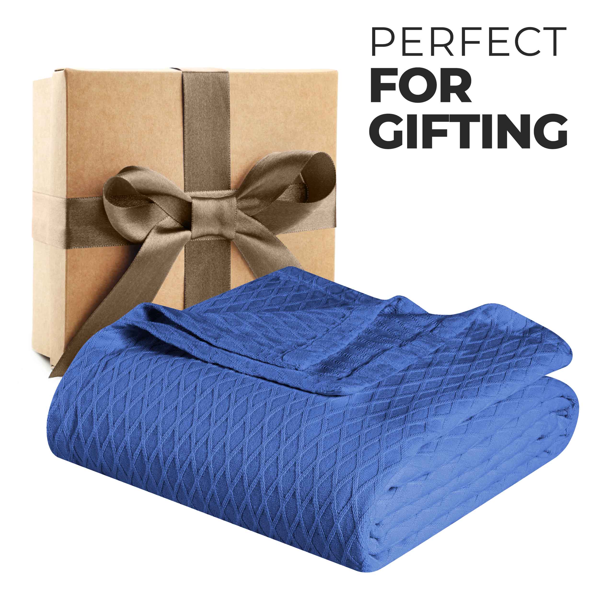 Cotton All Season Diamond Bed Blanket & Sofa Throw - Omnigoodsstore