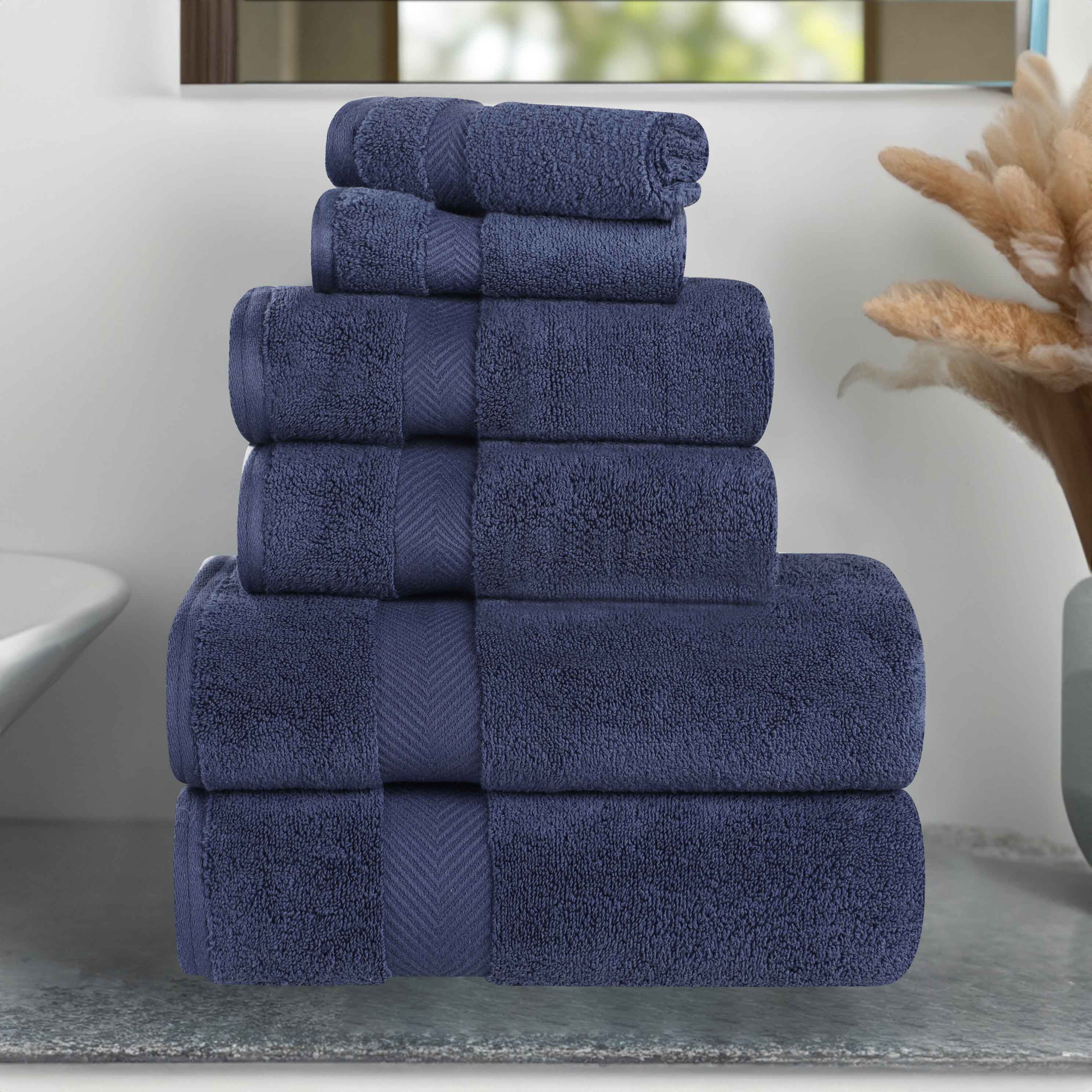 Zurich Cotton Zero Twist 6 Piece Towel Set - Omnigoodsstore