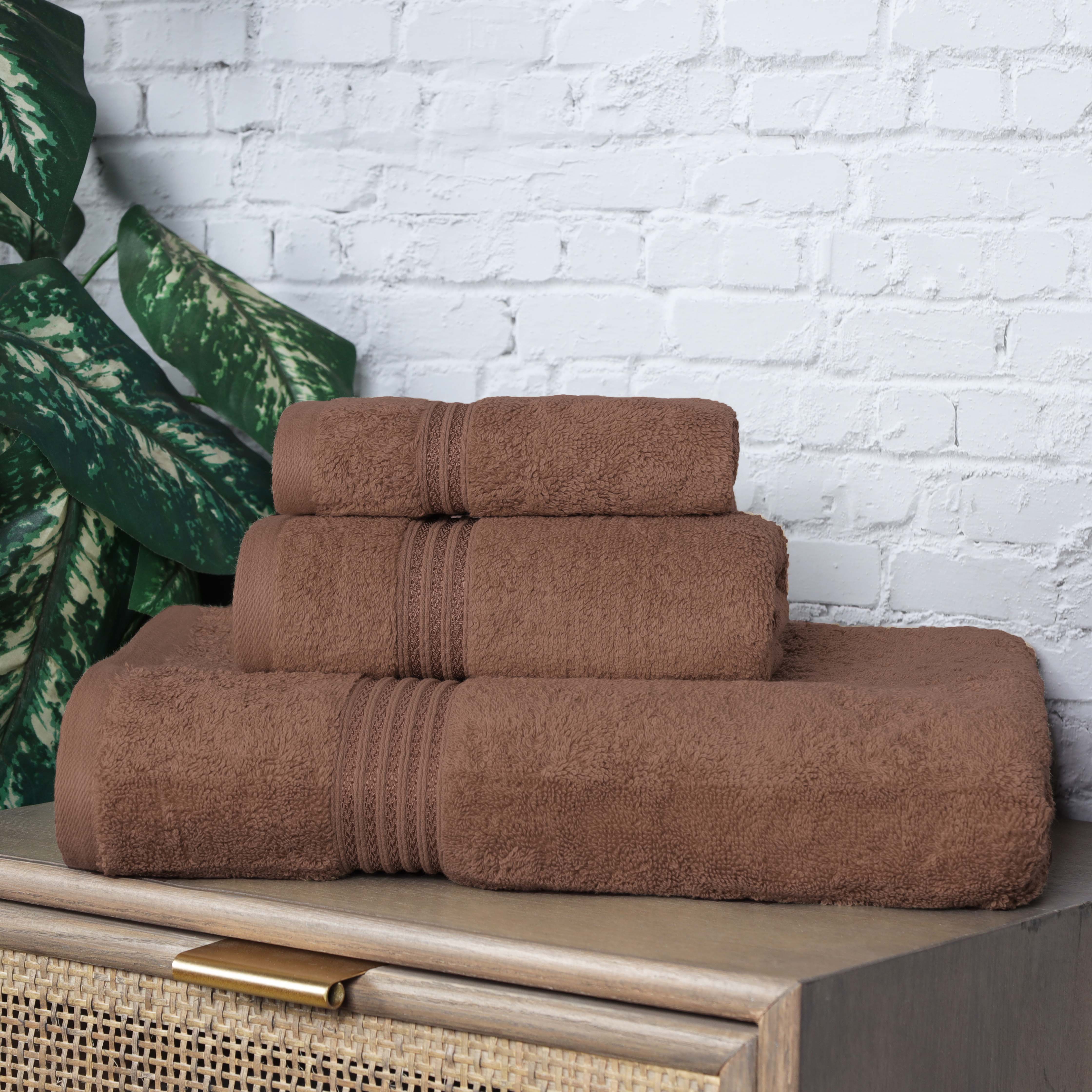 Egyptian Cotton Highly Absorbent Solid 3-Piece Ultra Soft Towel Set - Omnigoodsstore