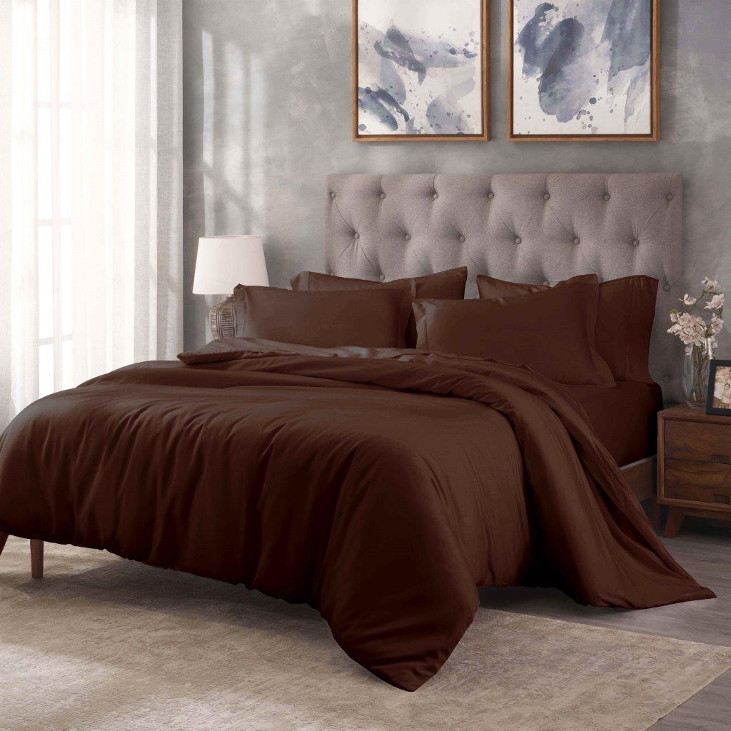 Egyptian Cotton 400 Thread Count Solid Duvet Cover Set - Omnigoodsstore