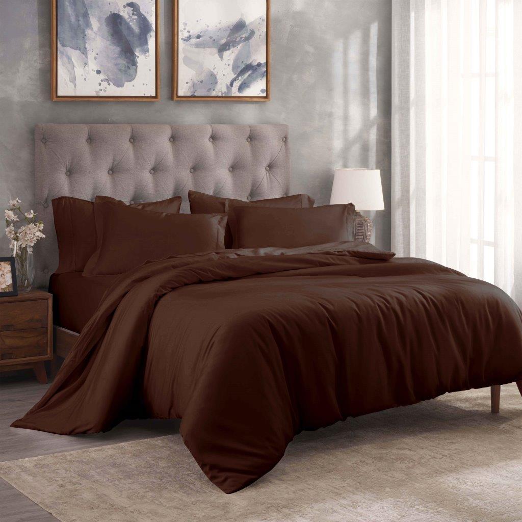 Egyptian Cotton 300 Thread Count Solid Duvet Cover Set - Omnigoodsstore