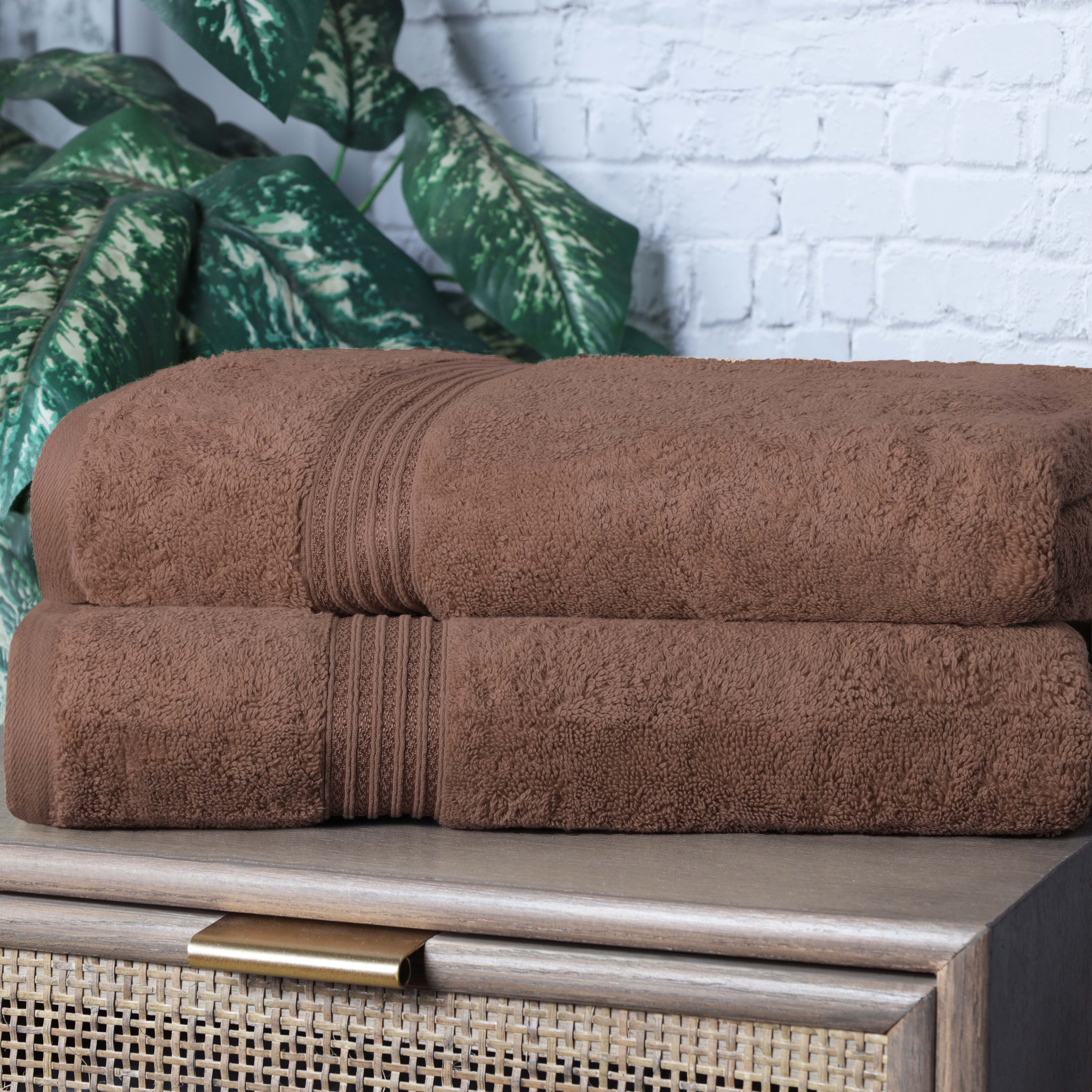 Egyptian Cotton Highly Absorbent Solid Ultra Soft Bath Sheet Set of 2 - Omnigoodsstore