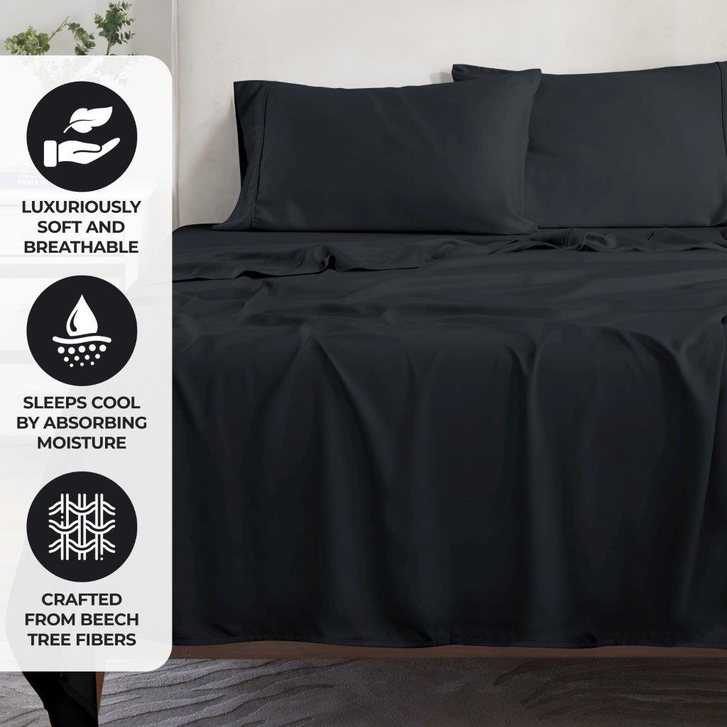 Modal From Beechwood 300 Thread Count Extra Deep Pocket Bed Sheet Set - Omnigoodsstore