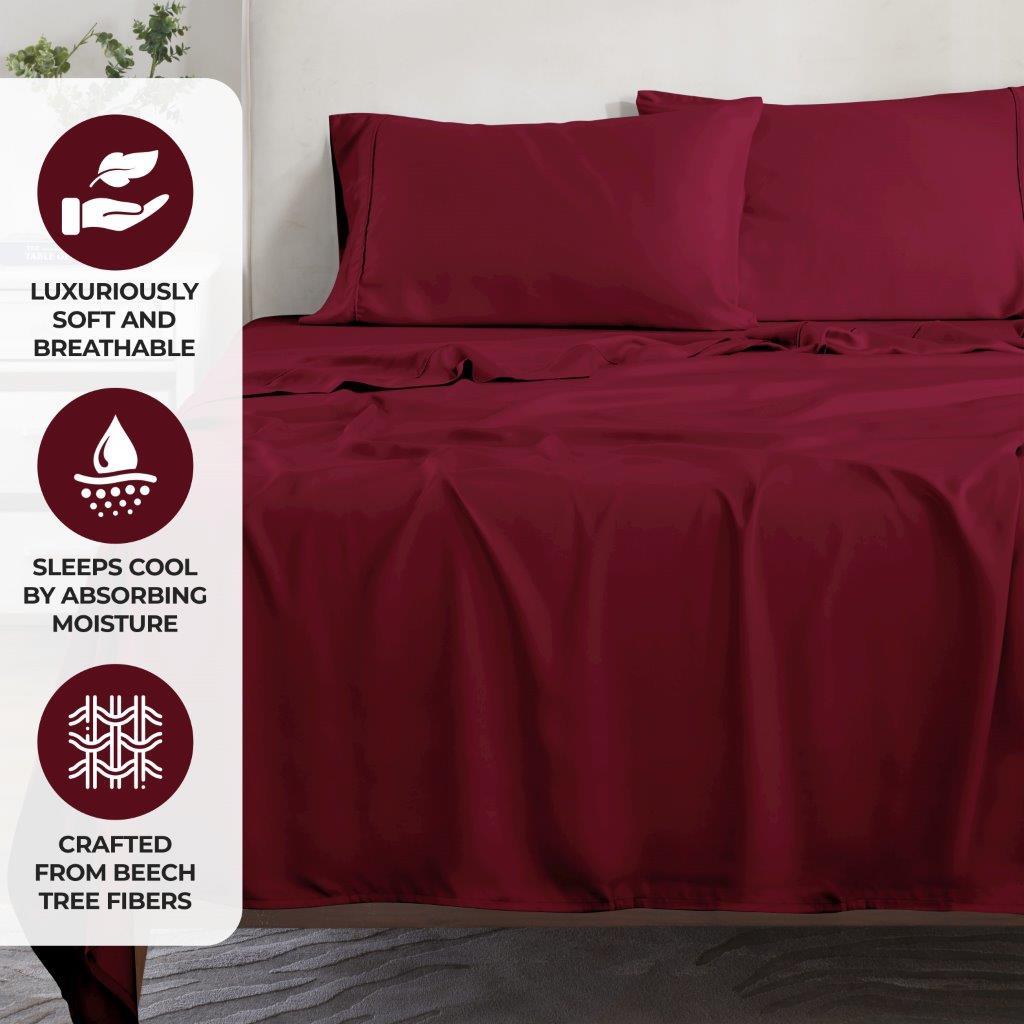 Modal From Beechwood 300 Thread Count Extra Deep Pocket Bed Sheet Set - Omnigoodsstore