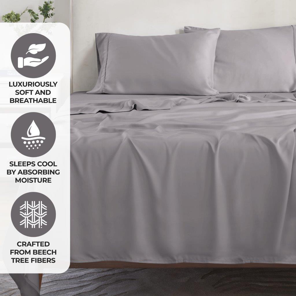 Modal From Beechwood 300 Thread Count Extra Deep Pocket Bed Sheet Set - Omnigoodsstore