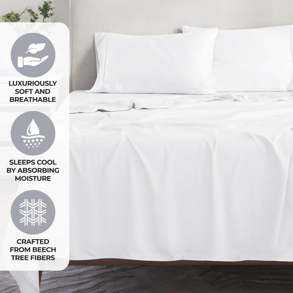Modal From Beechwood 300 Thread Count Extra Deep Pocket Bed Sheet Set - Omnigoodsstore