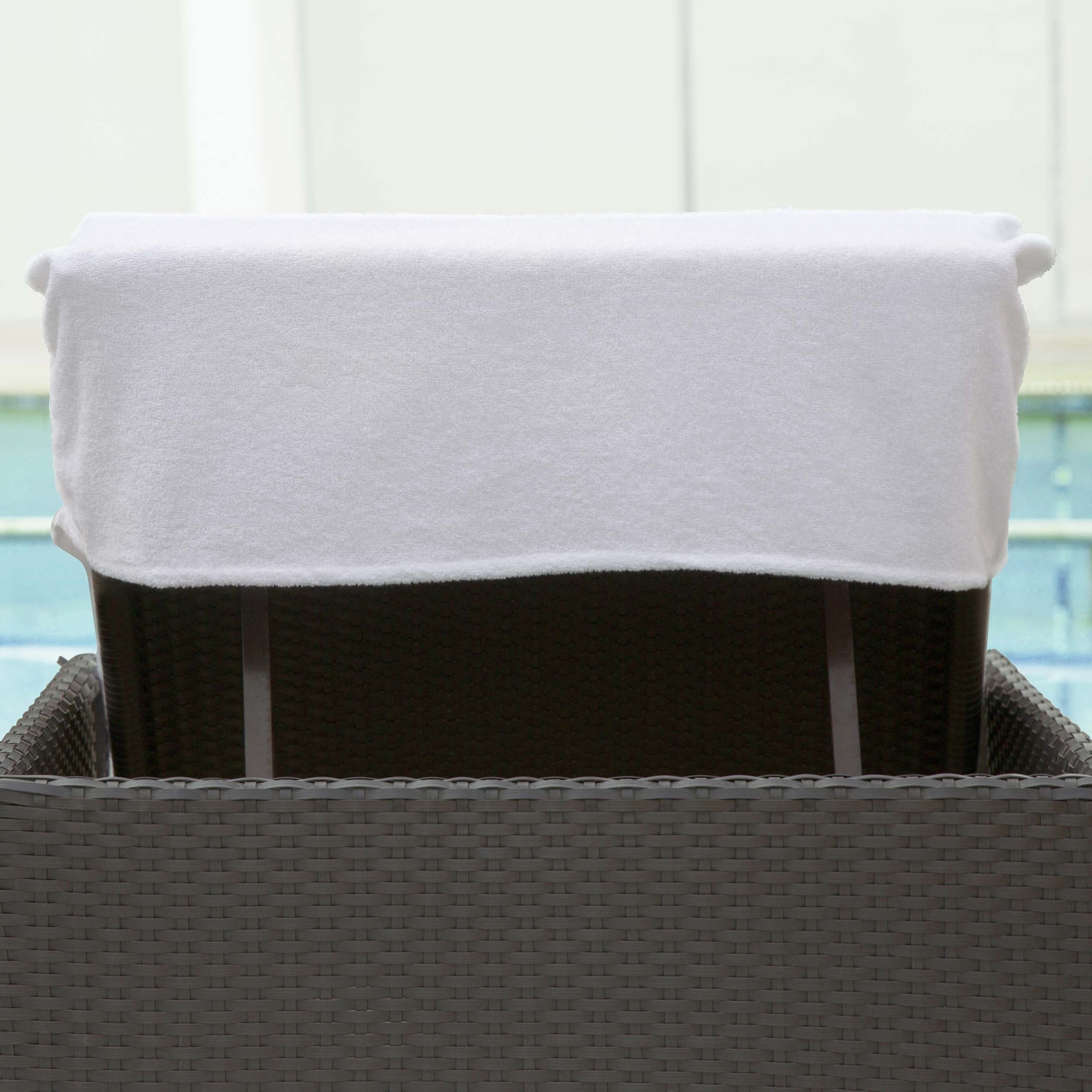 Cotton Terry Monogrammed Patio Chaise Lounge Slipcover - Omnigoodsstore