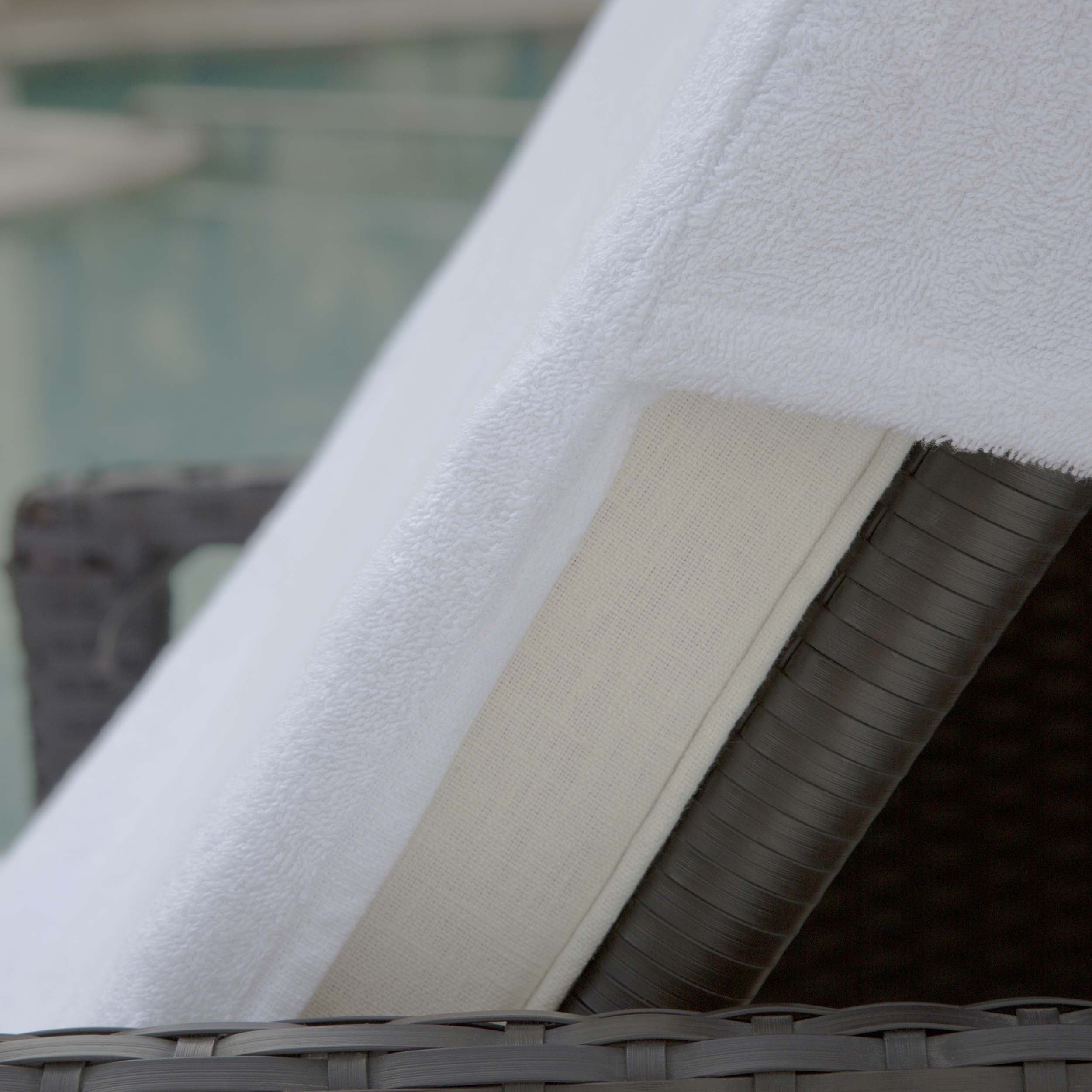 Cotton Terry Monogrammed Patio Chaise Lounge Slipcover - Omnigoodsstore