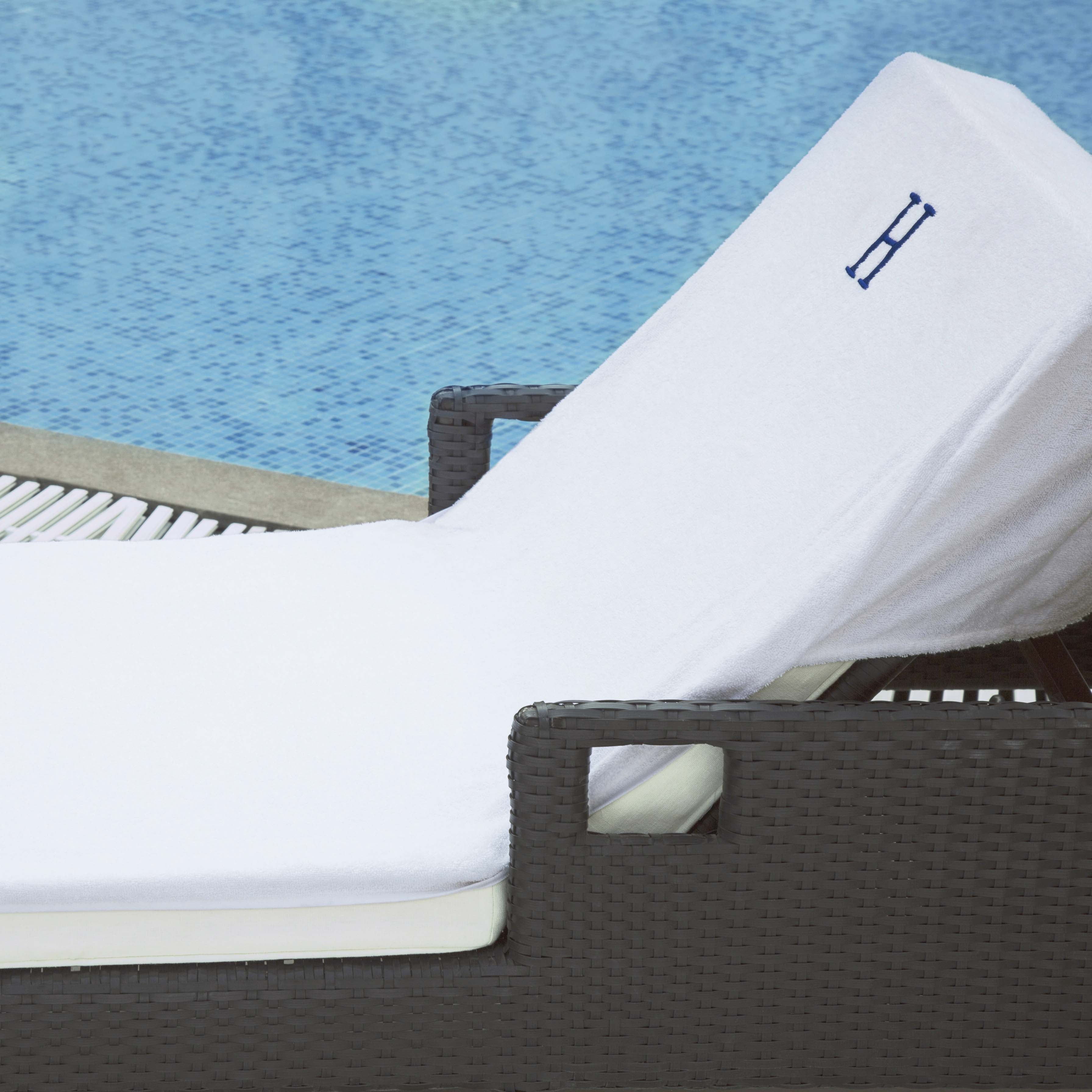 Cotton Terry Monogrammed Patio Chaise Lounge Slipcover - Omnigoodsstore