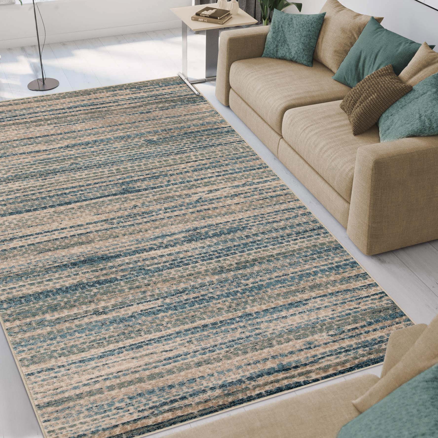 Montauk Striped Pastel Indoor Area Rug - Omnigoodsstore