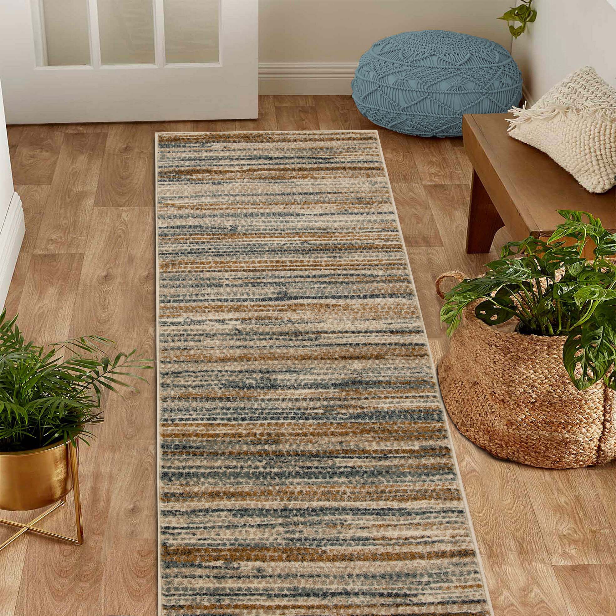 Montauk Striped Pastel Indoor Area Rug - Omnigoodsstore