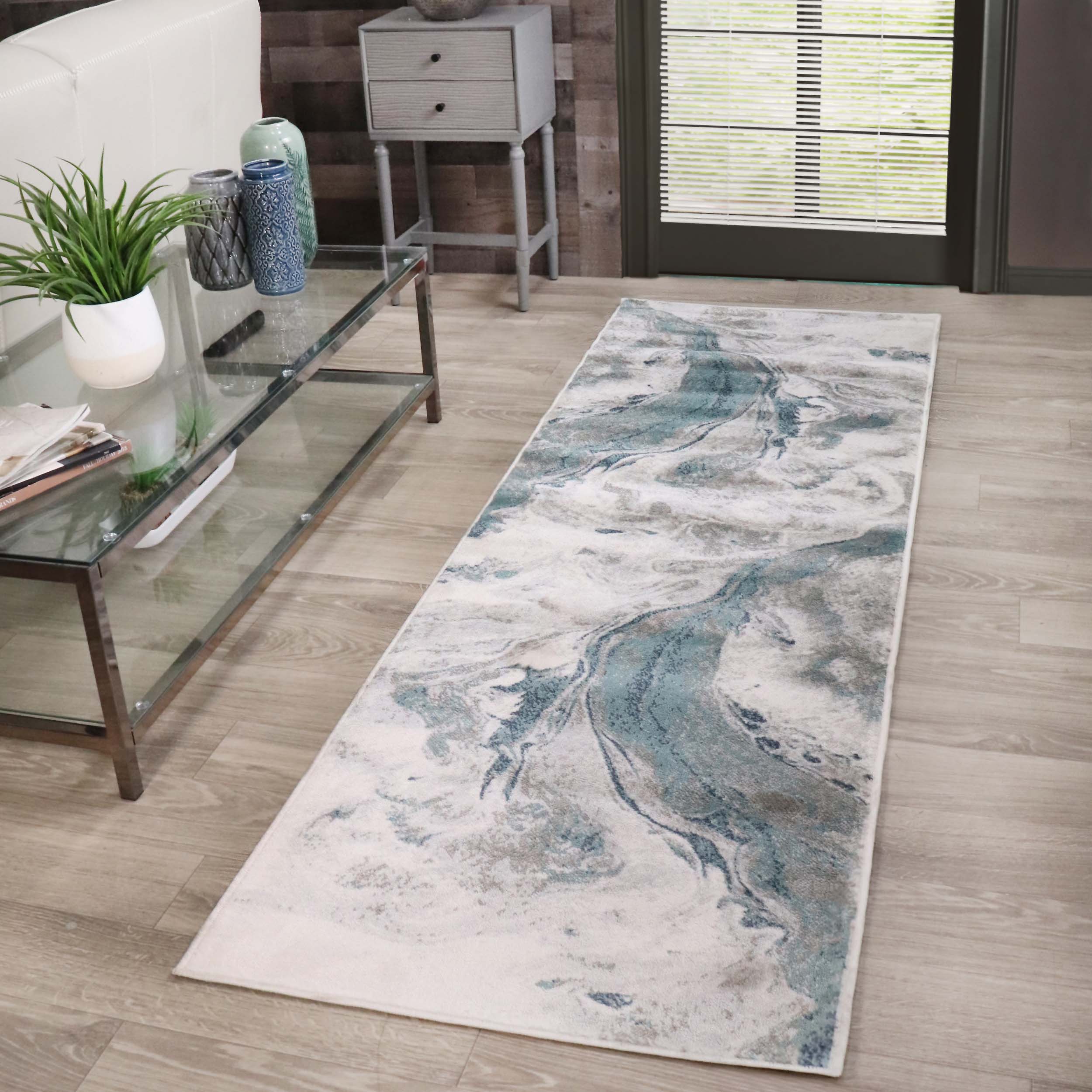 Morwenna Watercolor Abstract Indoor Large Area Rugs Or Runner Rug - Omnigoodsstore