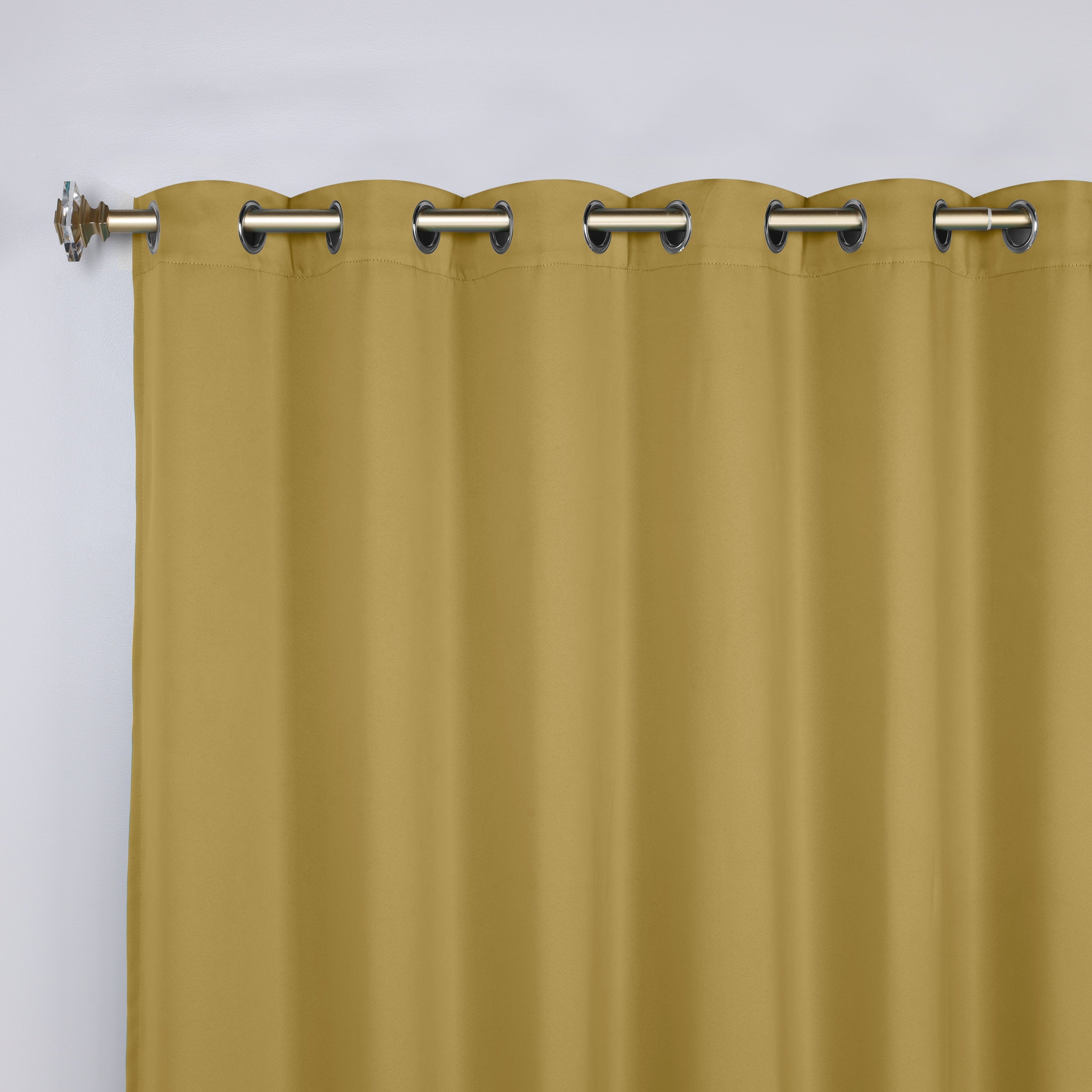 Solid Machine Washable Room Darkening Blackout Curtains, Set of 2 - Omnigoodsstore