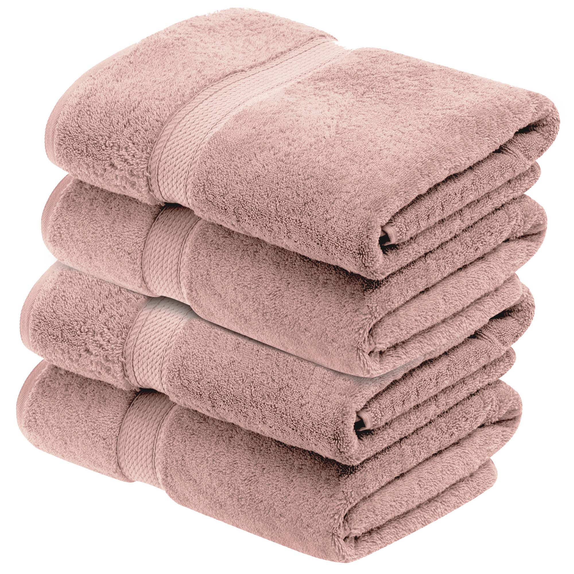 Egyptian Cotton Pile Plush Heavyweight Soft 4 Piece Bath Towel Set - Omnigoodsstore