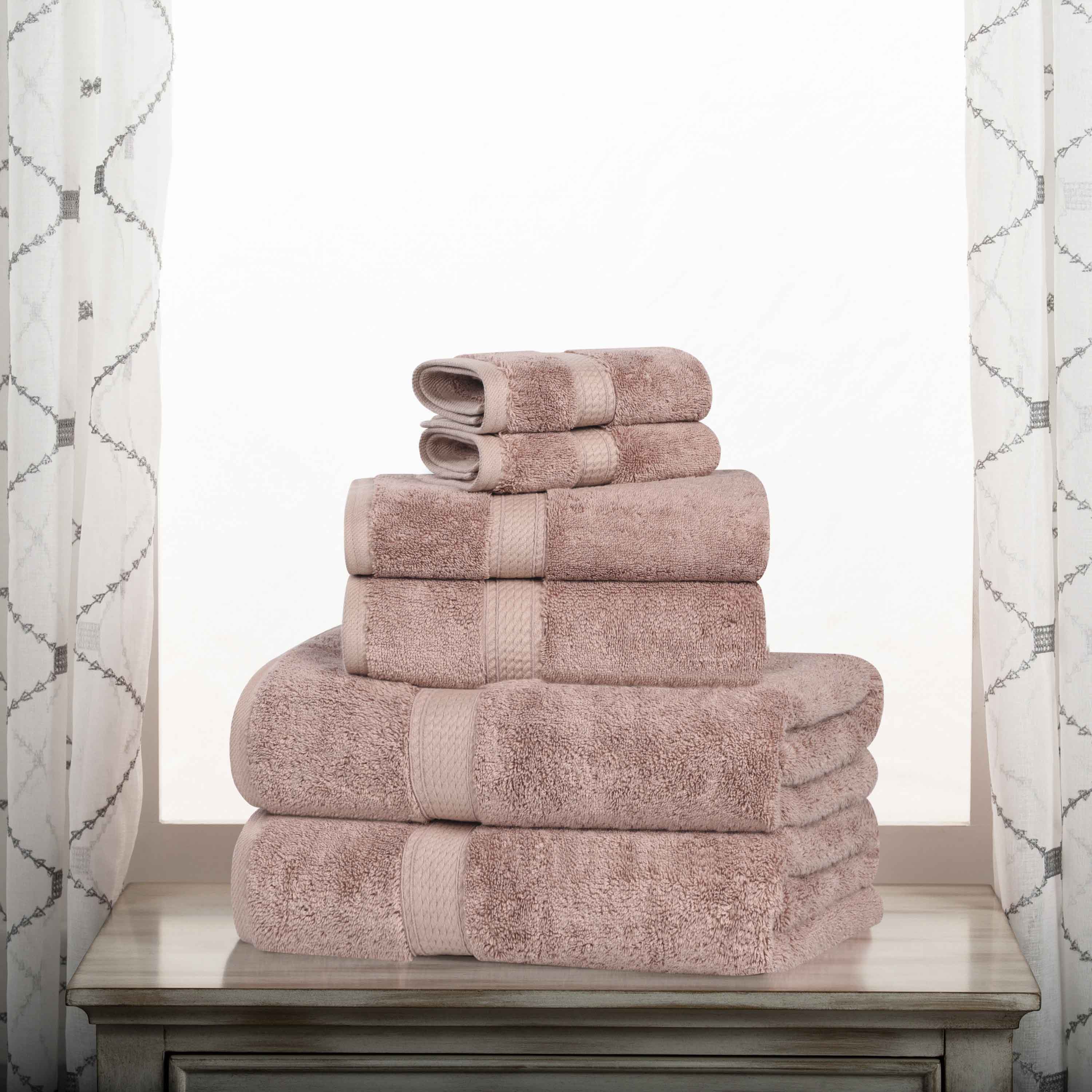 Egyptian Cotton Pile Plush Heavyweight Luxury Soft 6-Piece Towel Set - Omnigoodsstore