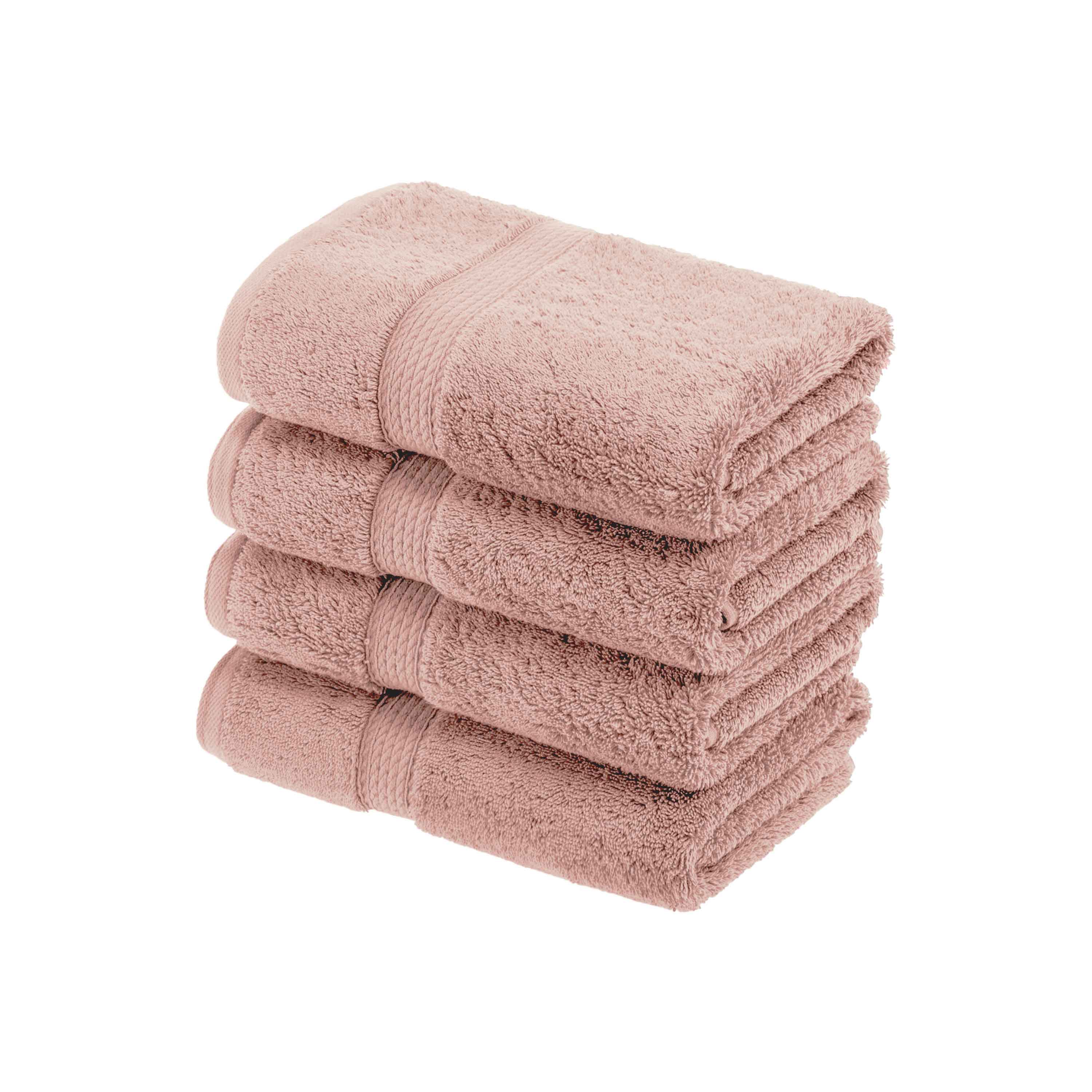 Egyptian Cotton Pile Plush Heavyweight Luxury Soft Hand Towel Set of 4 - Omnigoodsstore