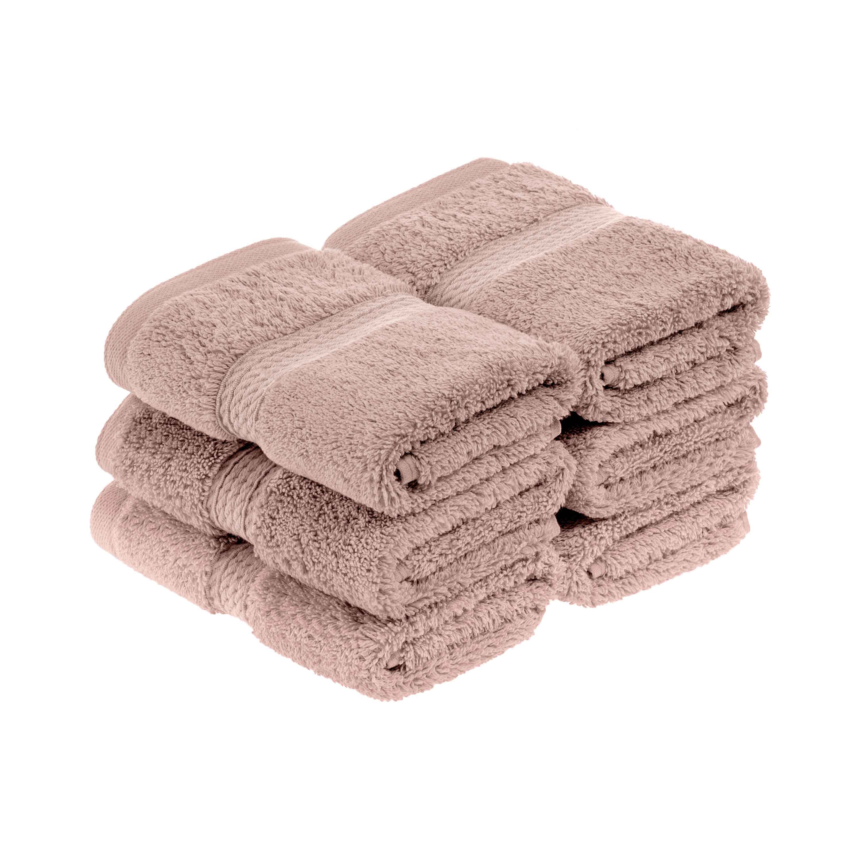 Egyptian Cotton Pile Plush Heavyweight Luxury Soft Face Towel Set of 6 - Omnigoodsstore